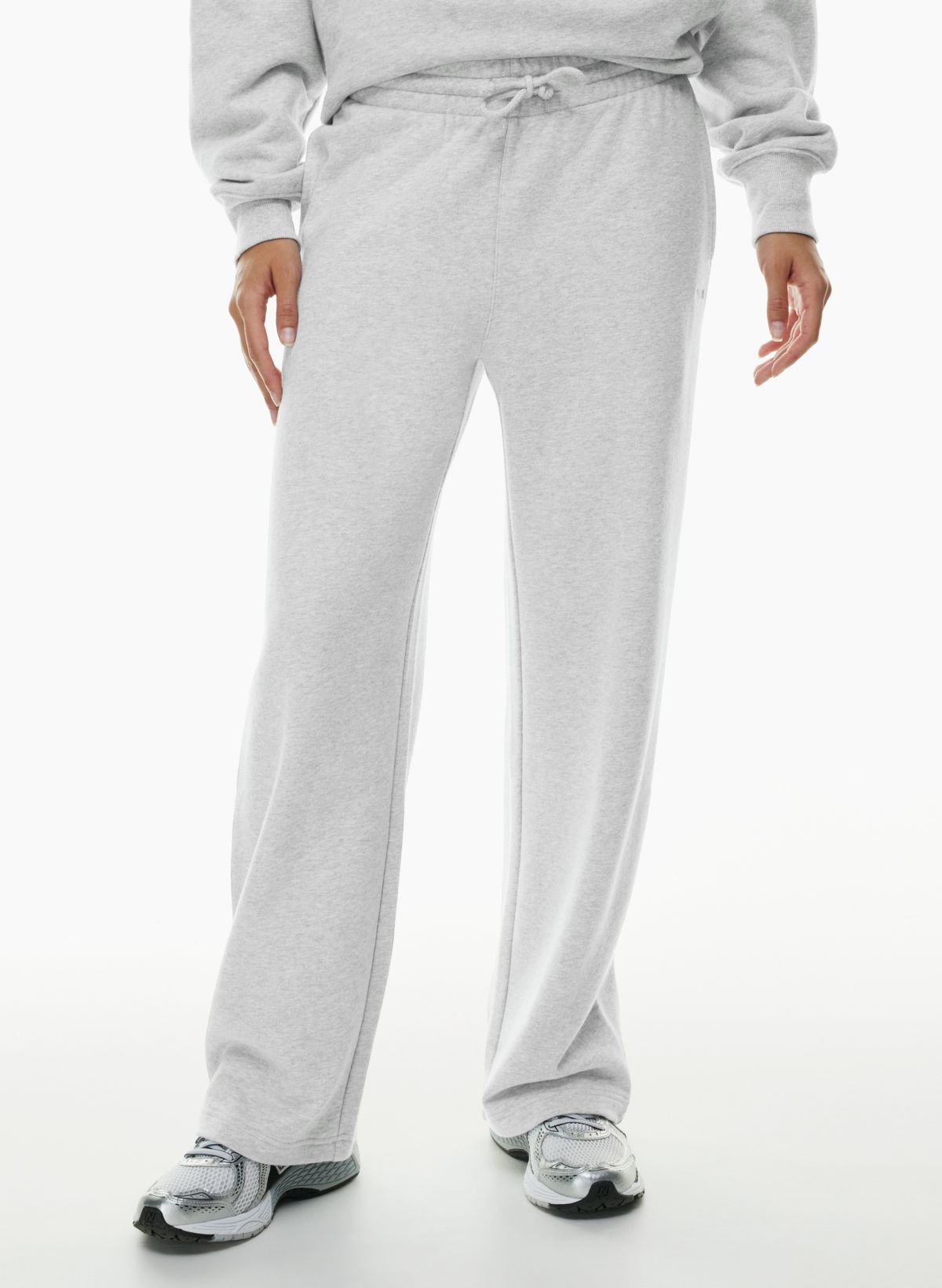 Elite - Wide Leg Sweatpants in Heather Grey