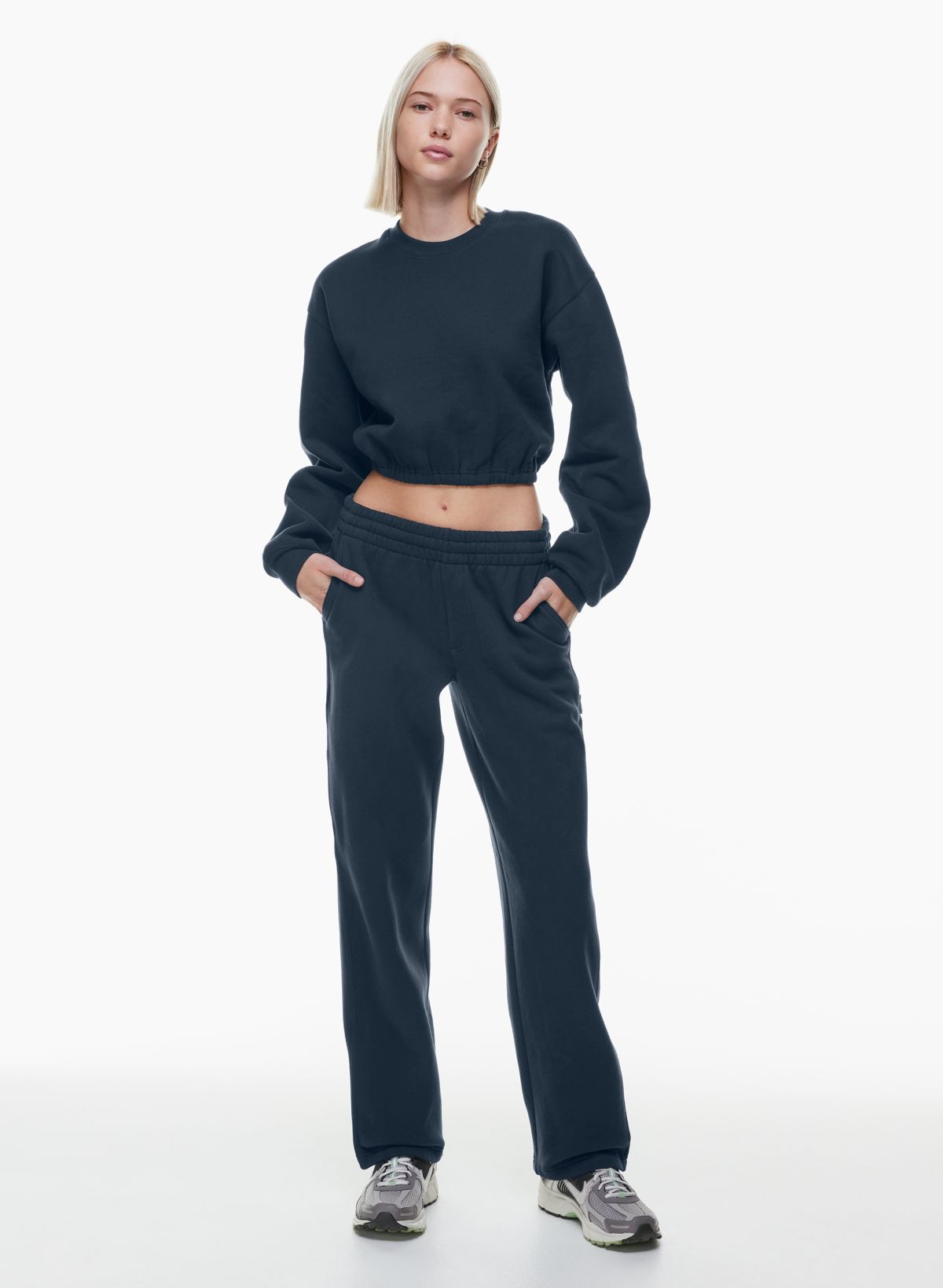 Aritzia, Pants & Jumpsuits, Aritzia Tna The Iconic Sweatpants Black Red  White Stripe Fleece Joggers Medium M