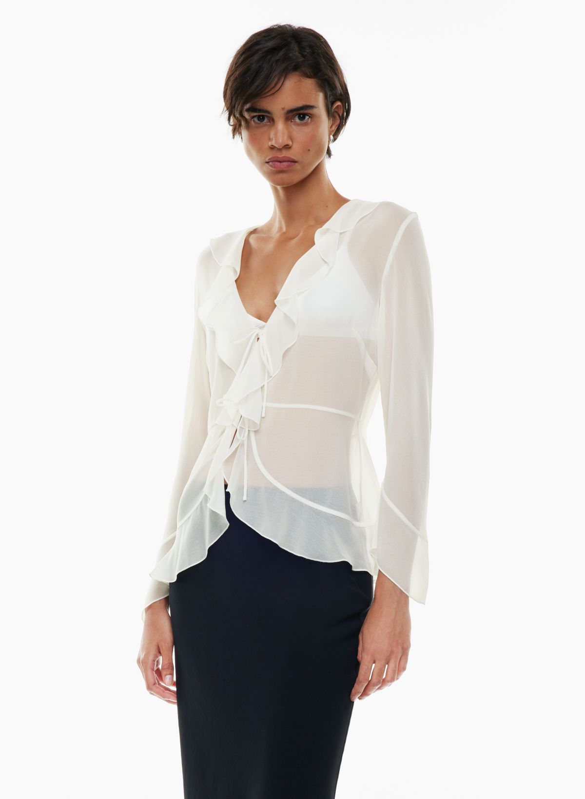 Buy & Other Stories Sheer Ruffle Blouse 2024 Online