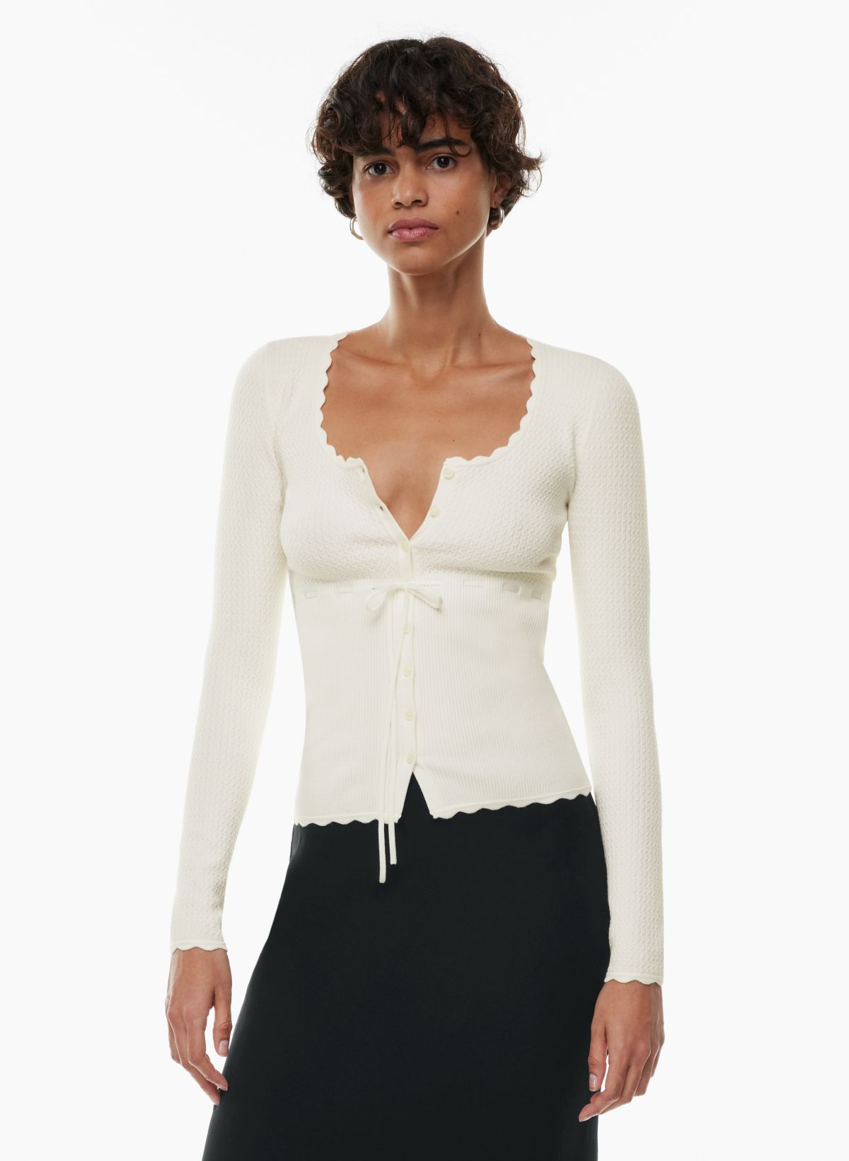 Aritzia shop scalloped sweater