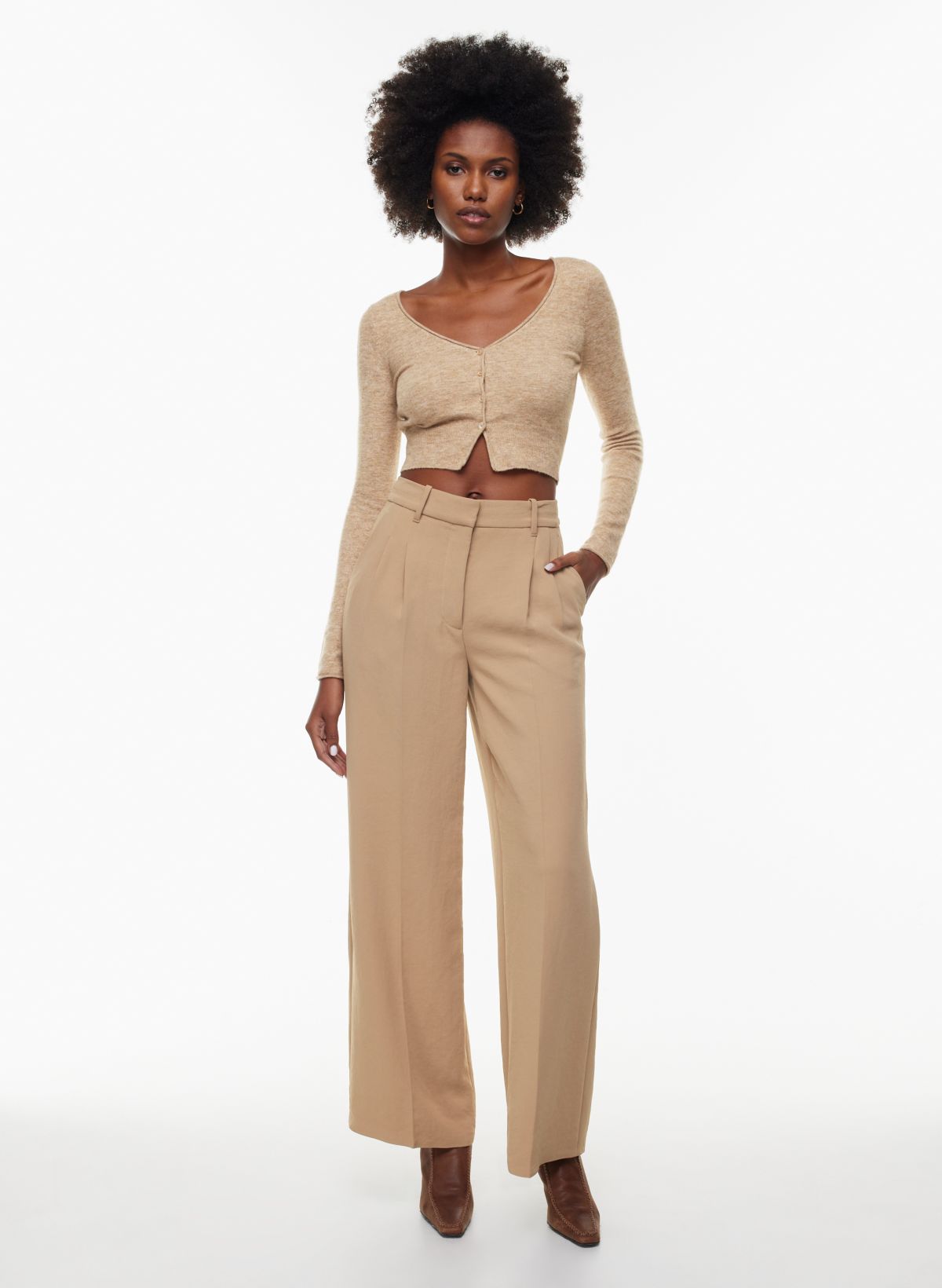 High-waist Trousers With Belt from Zara on 21 Buttons