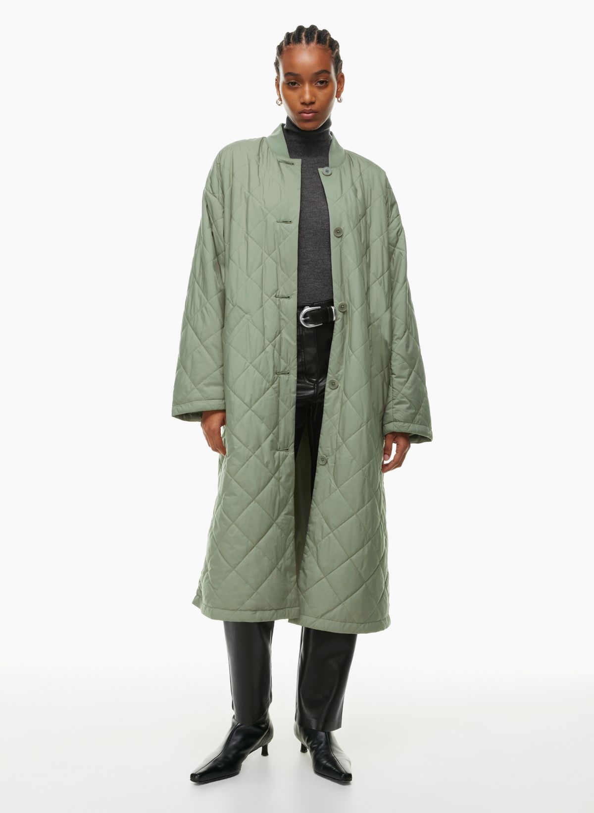 Quilted Nylon Long Coat - Women - Ready-to-Wear