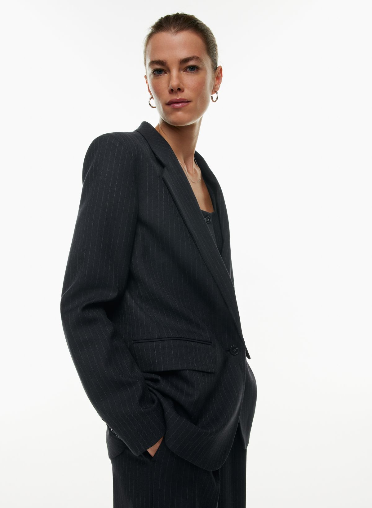 Women's Relaxed Fit Essential Blazer - A New Day™ Black XS