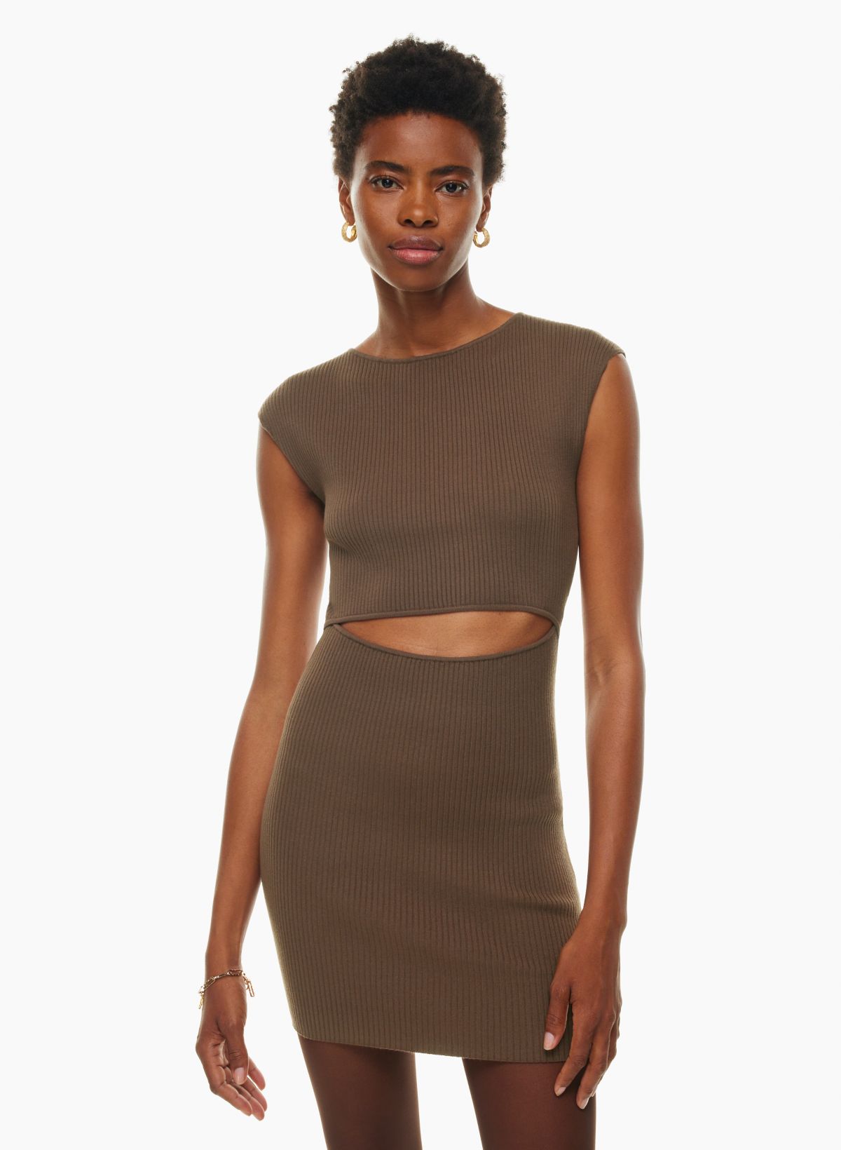 Wilfred CUTOUT KNIT MINI DRESS