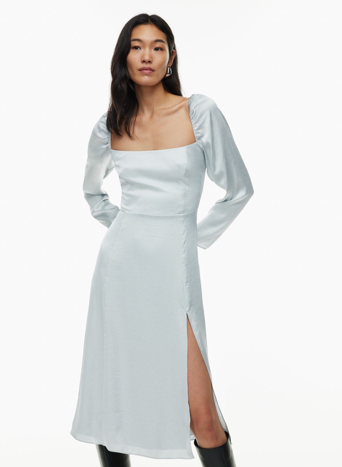 Satin dress sale