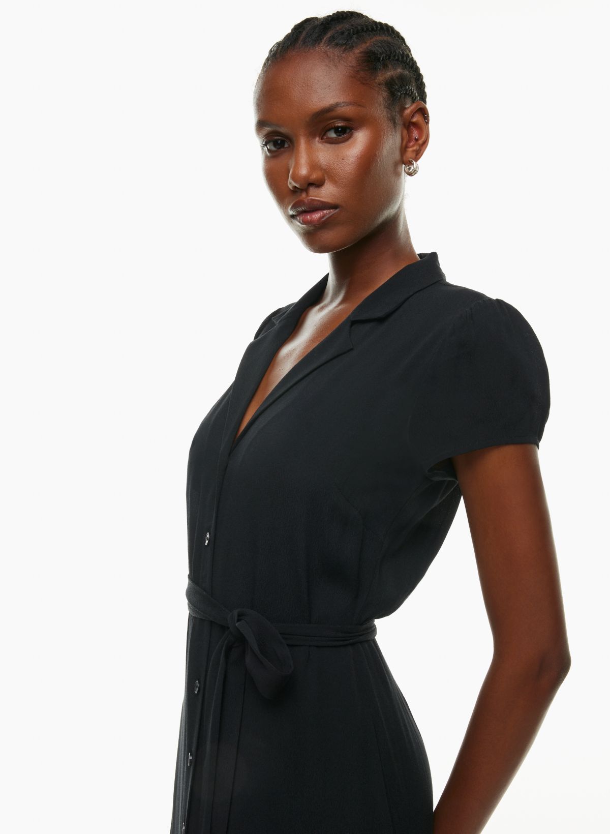 Black shirt dress outlet short sleeve