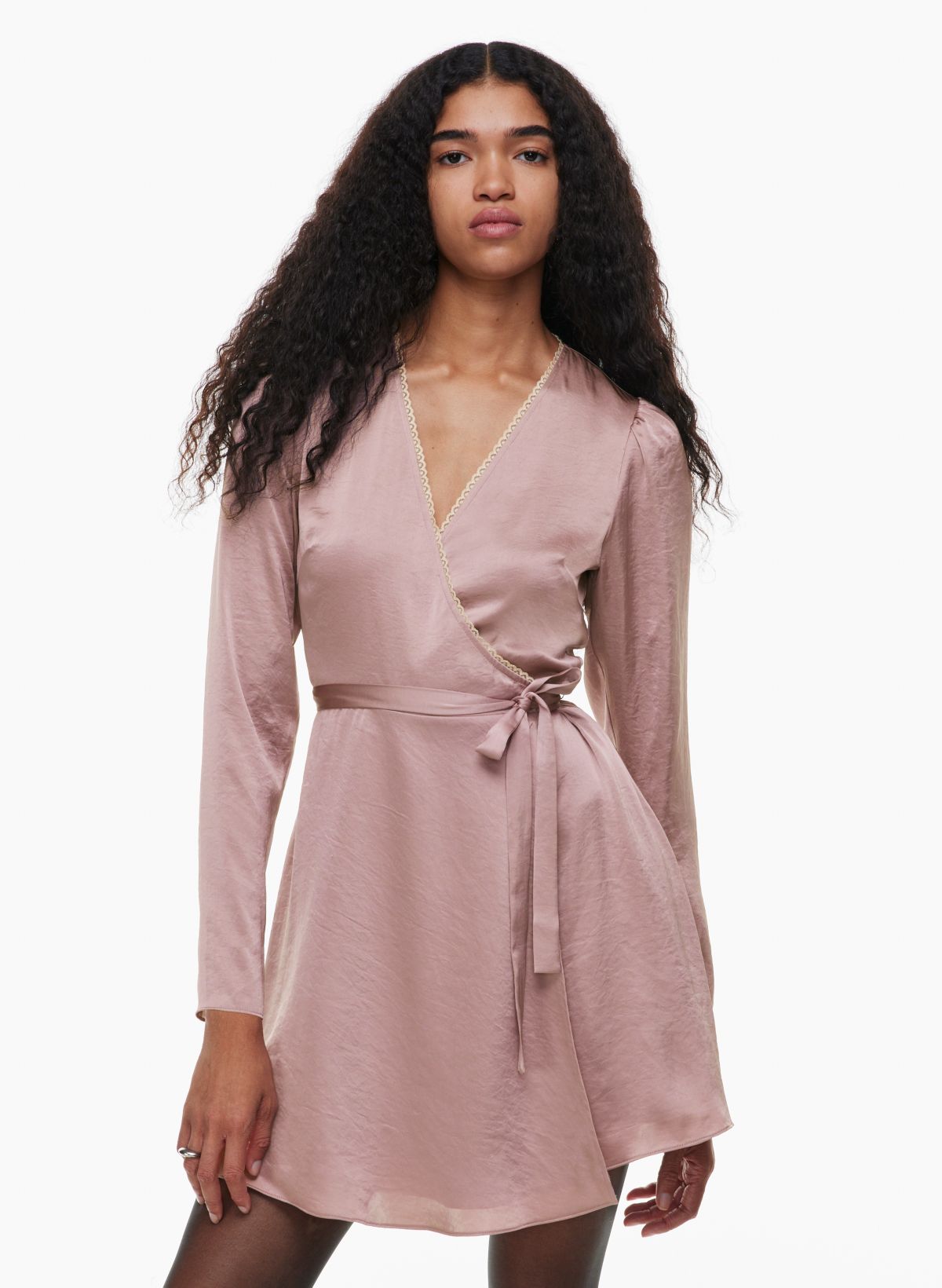 Wrap It Up Blush Satin Jumpsuit, Perfect For Night Out