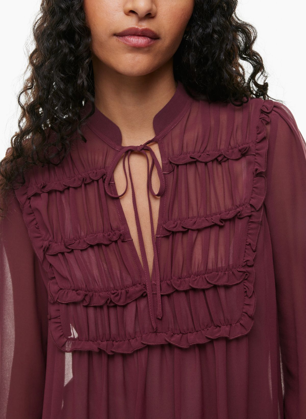 Aritzia hotsell burgundy dress