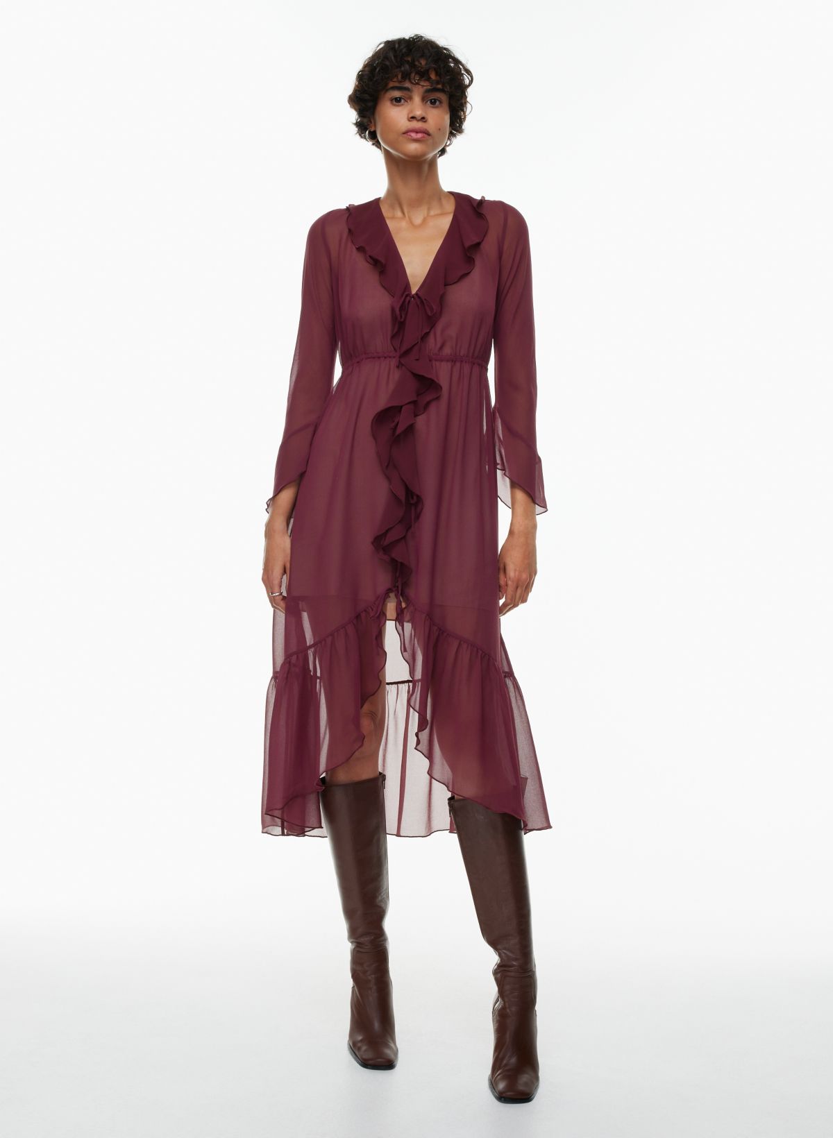 Aritzia 2025 burgundy dress