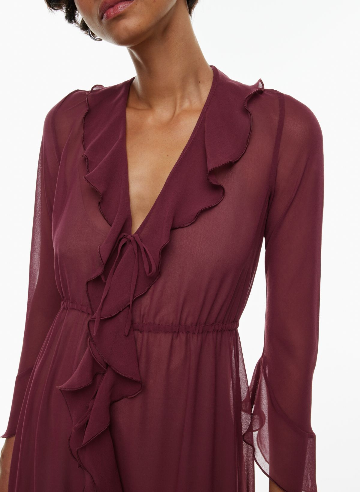 Aritzia burgundy dress sale