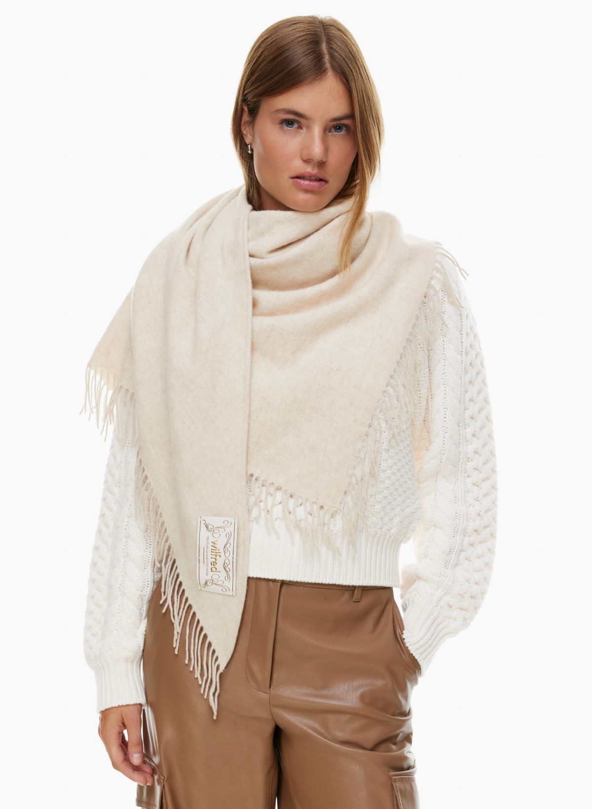 Gallery Seven | Men's Soft Knit Winter Scarf - Beige/Off White, Size: One  Size