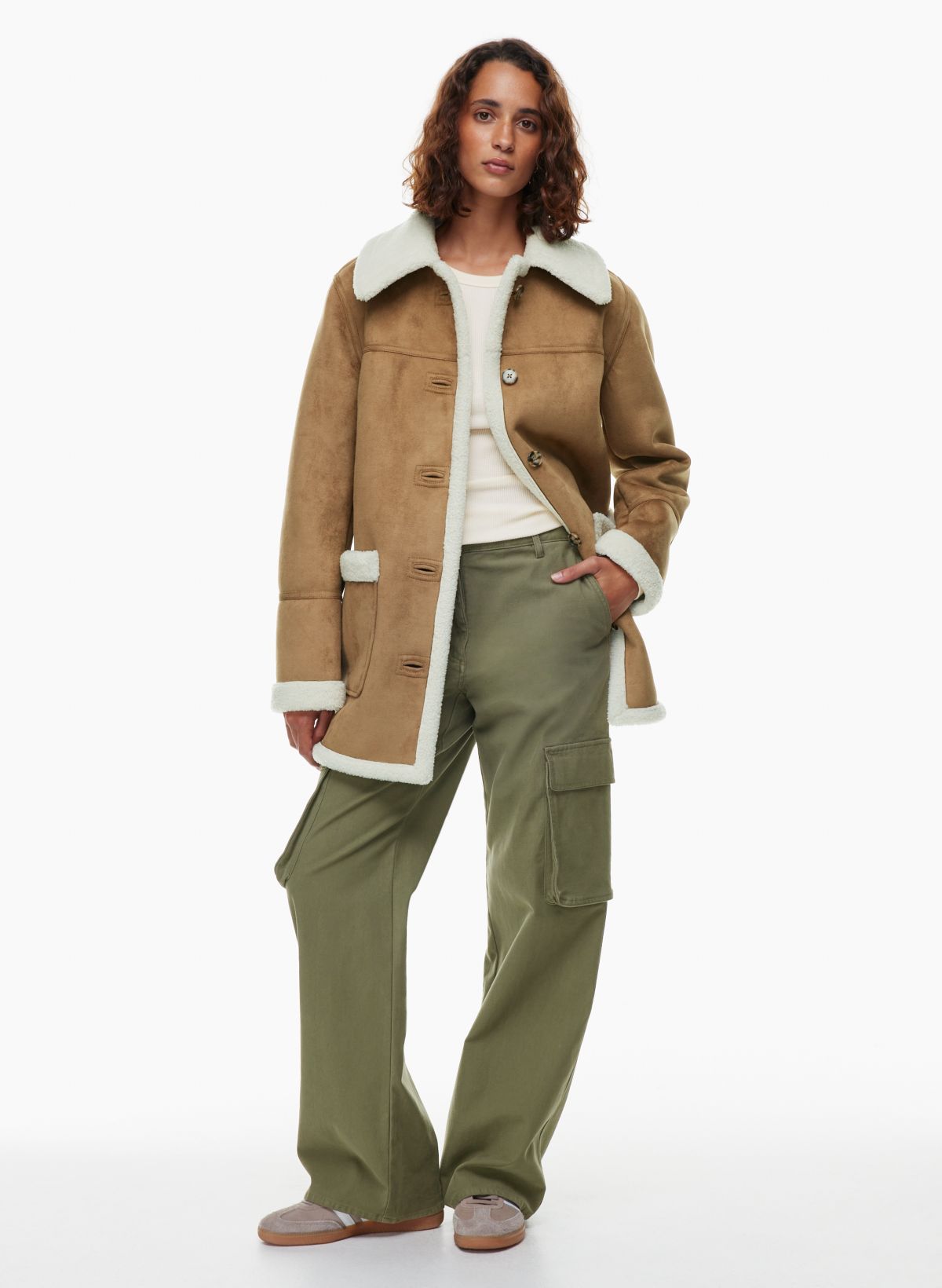 Aritzia suede jacket sale