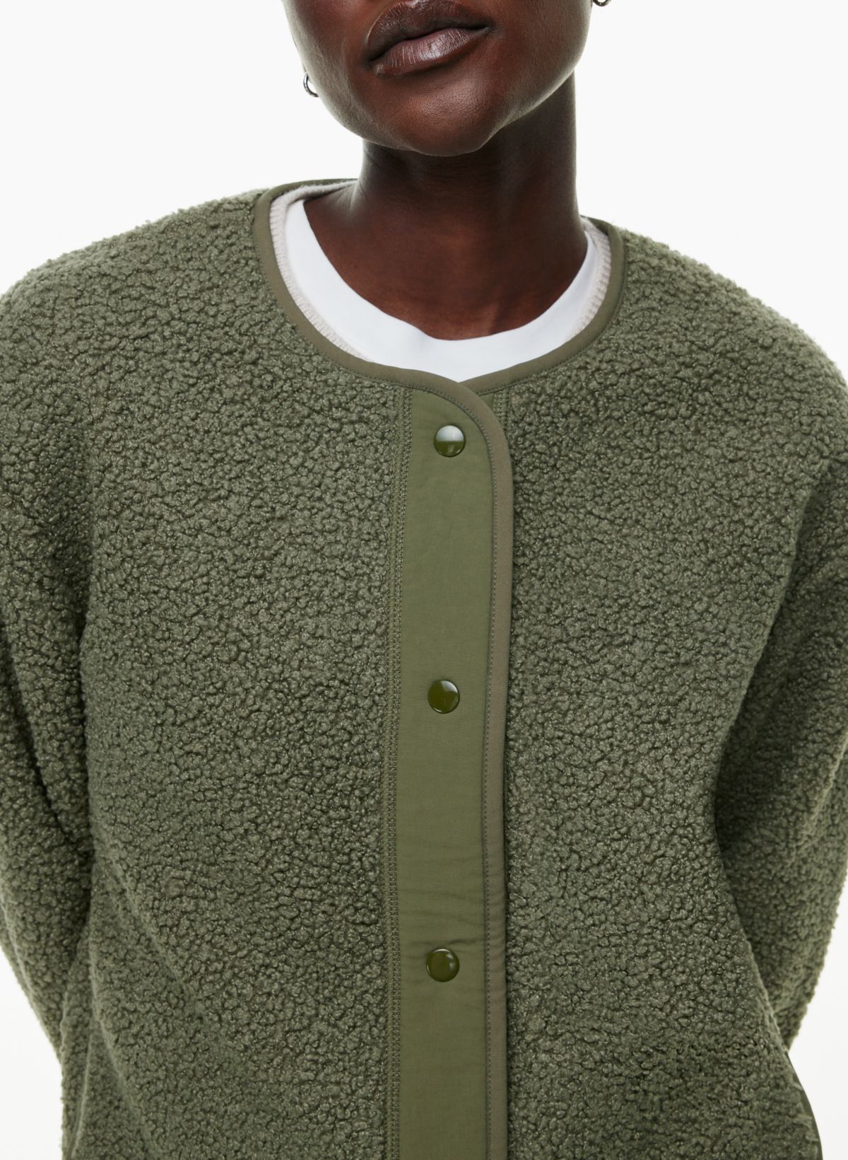 Wilfred Free Women's Sherpa Liner Jacket in Army Green Size Large