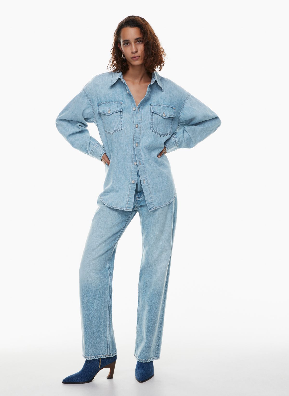 Women's 90s Relaxed Denim Jumpsuit, Women's Clearance