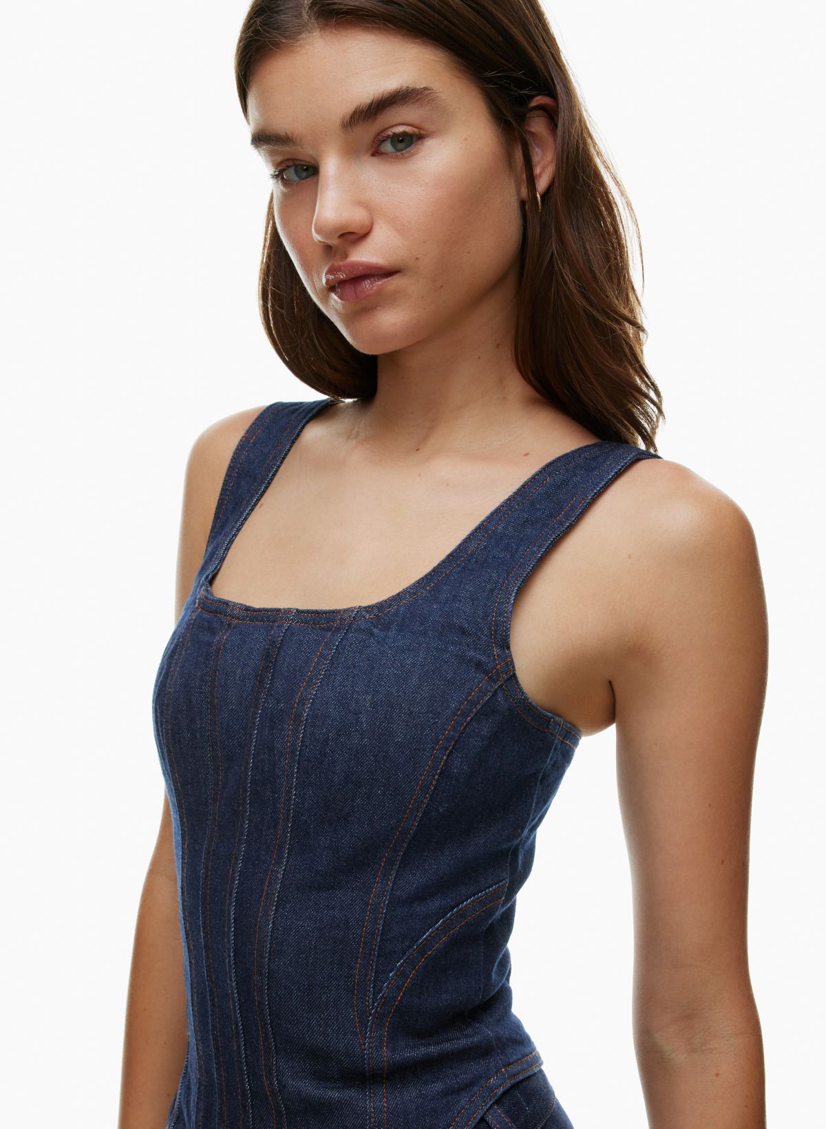 Denim Forum THE NIKKI DENIM BUSTIER