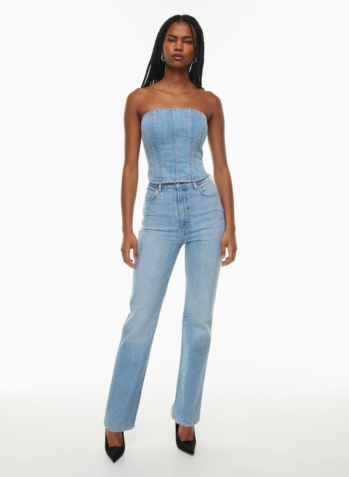 Denim Forum THE '90S NAOMI SUPER HI STOVEPIPE JEAN