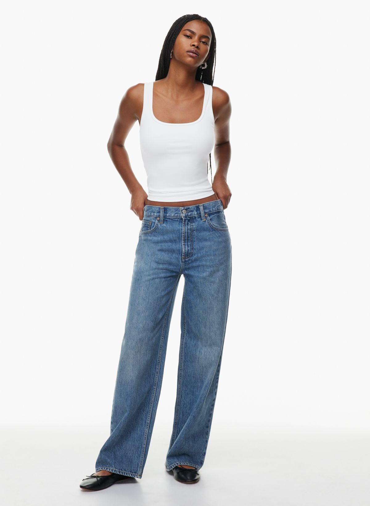 No Boundaries Women's Baggy Wide Leg Jean 