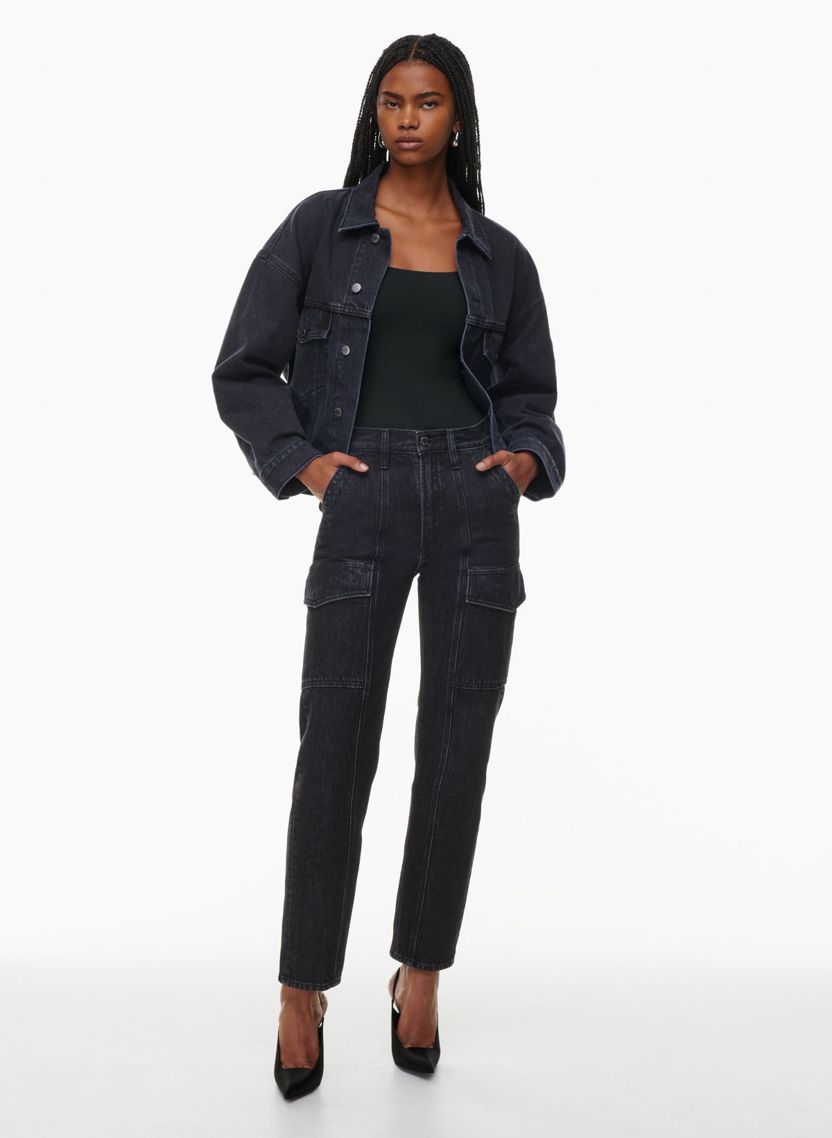 Denim Forum THE '90S LO-RISE SLIM CARGO JEAN | Aritzia US