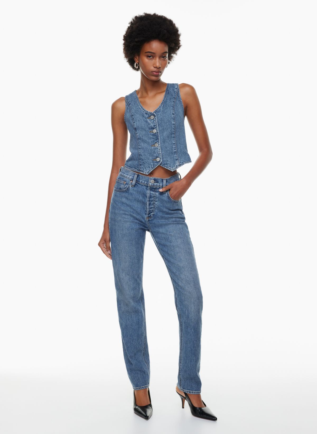 High waisted sale cigarette jeans