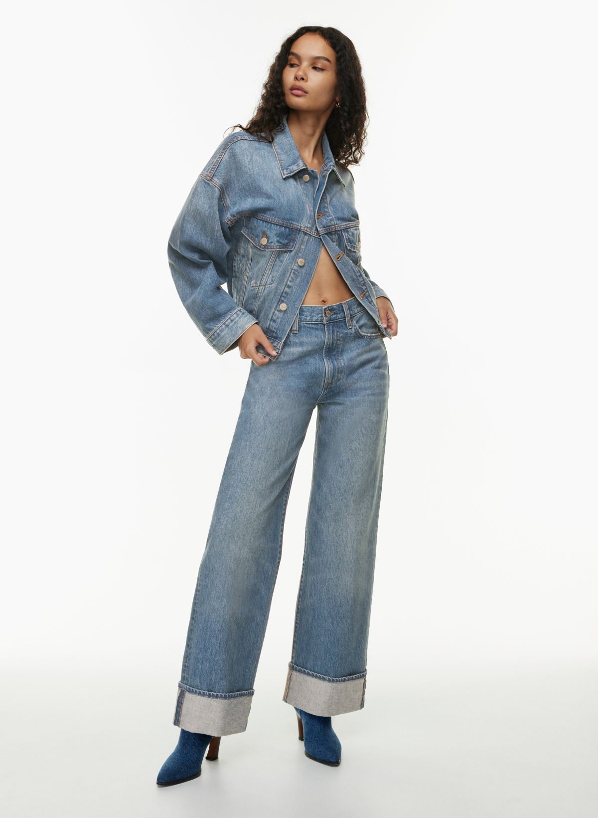 Denim Forum THE '90S HI-RISE LOOSE CUFF JEAN | Aritzia US