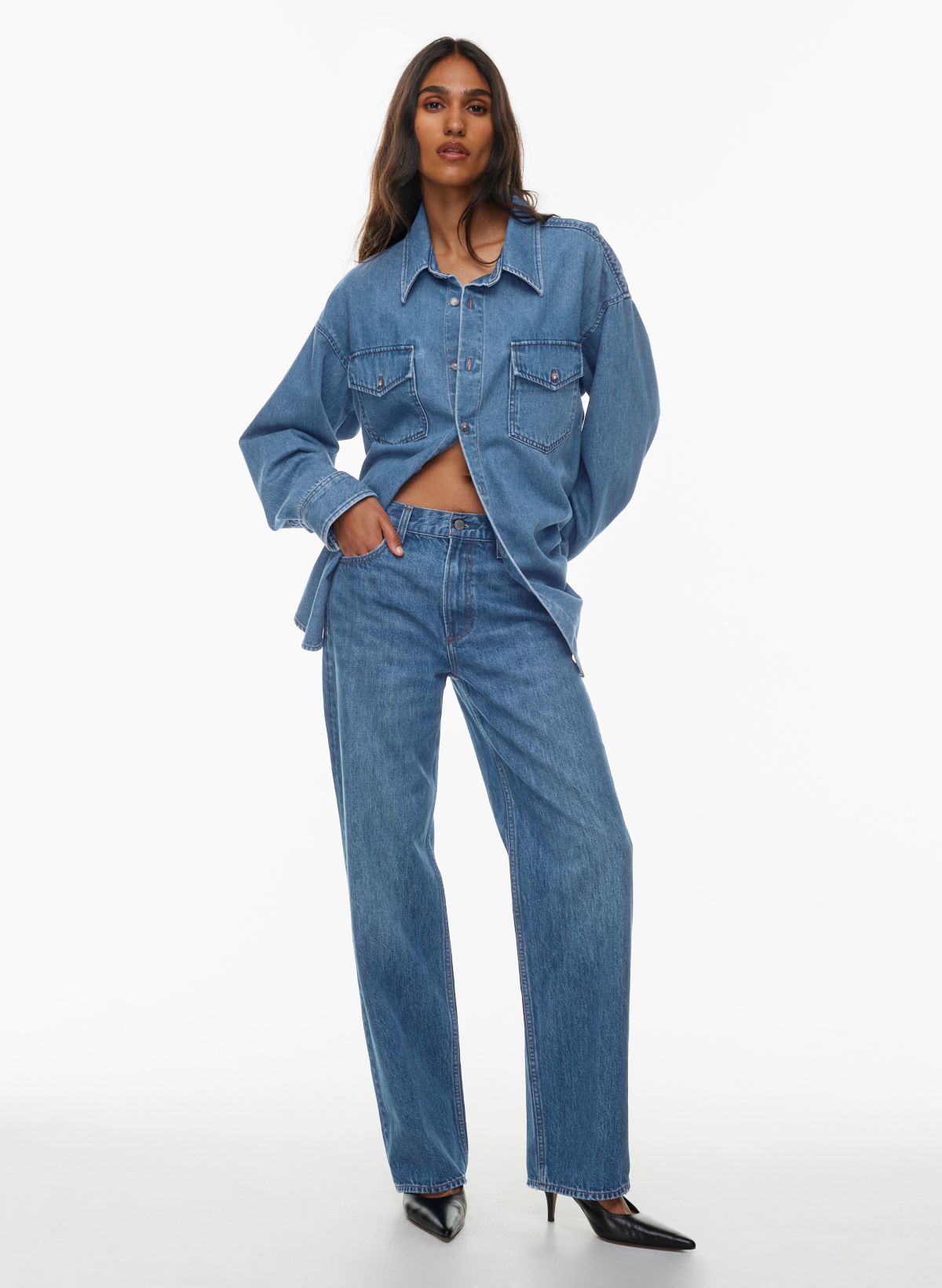 Denim Forum THE '90S LO-RISE BAGGY WIDE JEAN