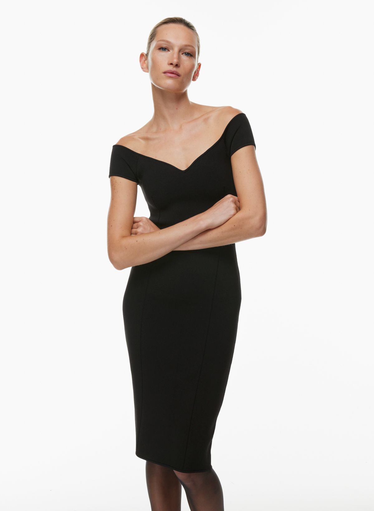 Aritzia off shoulder store dress