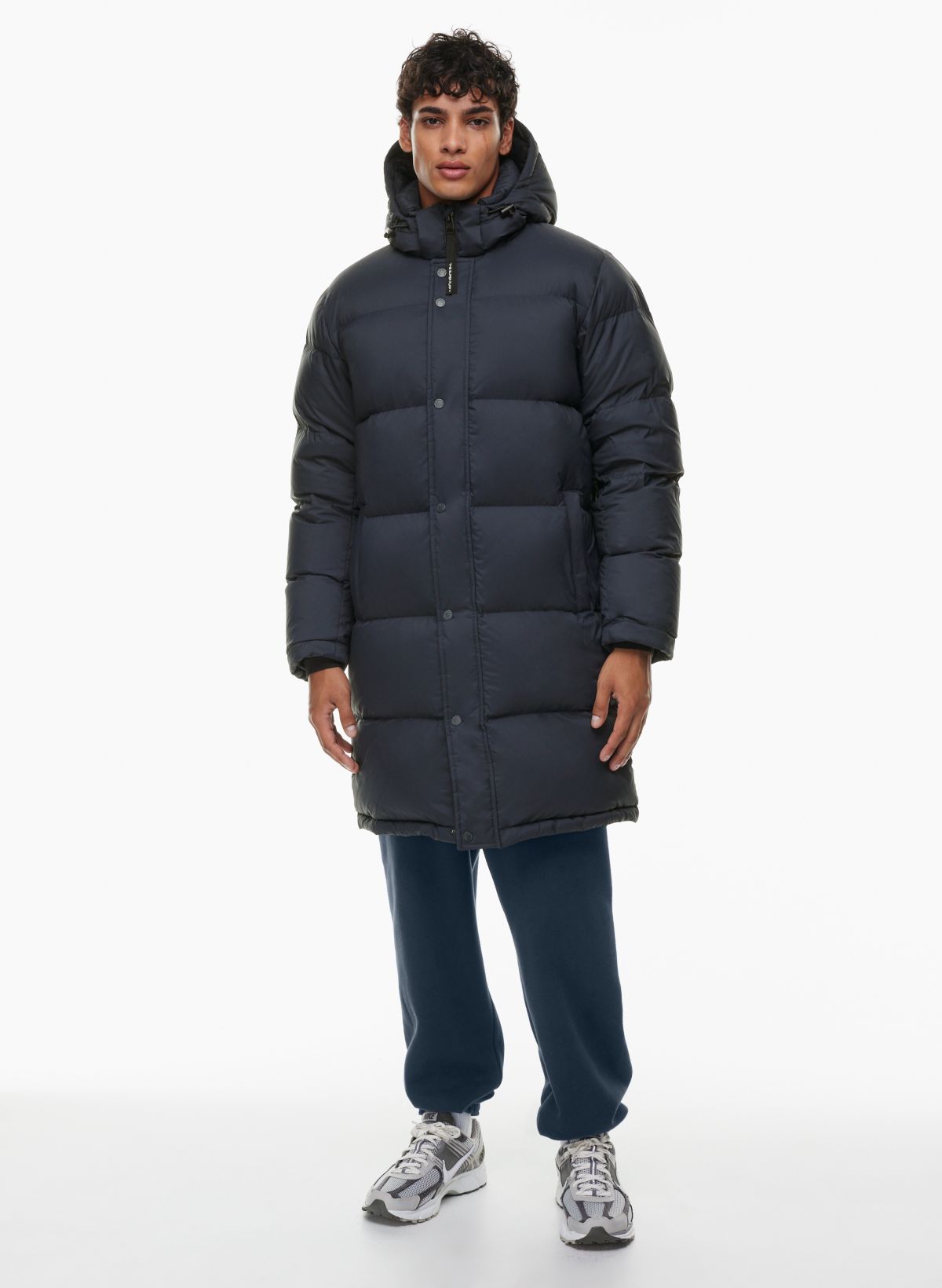 Long puffer jacket for on sale men