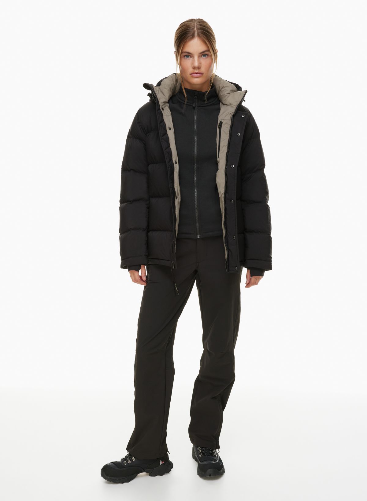 Black puffer jacket store aritzia