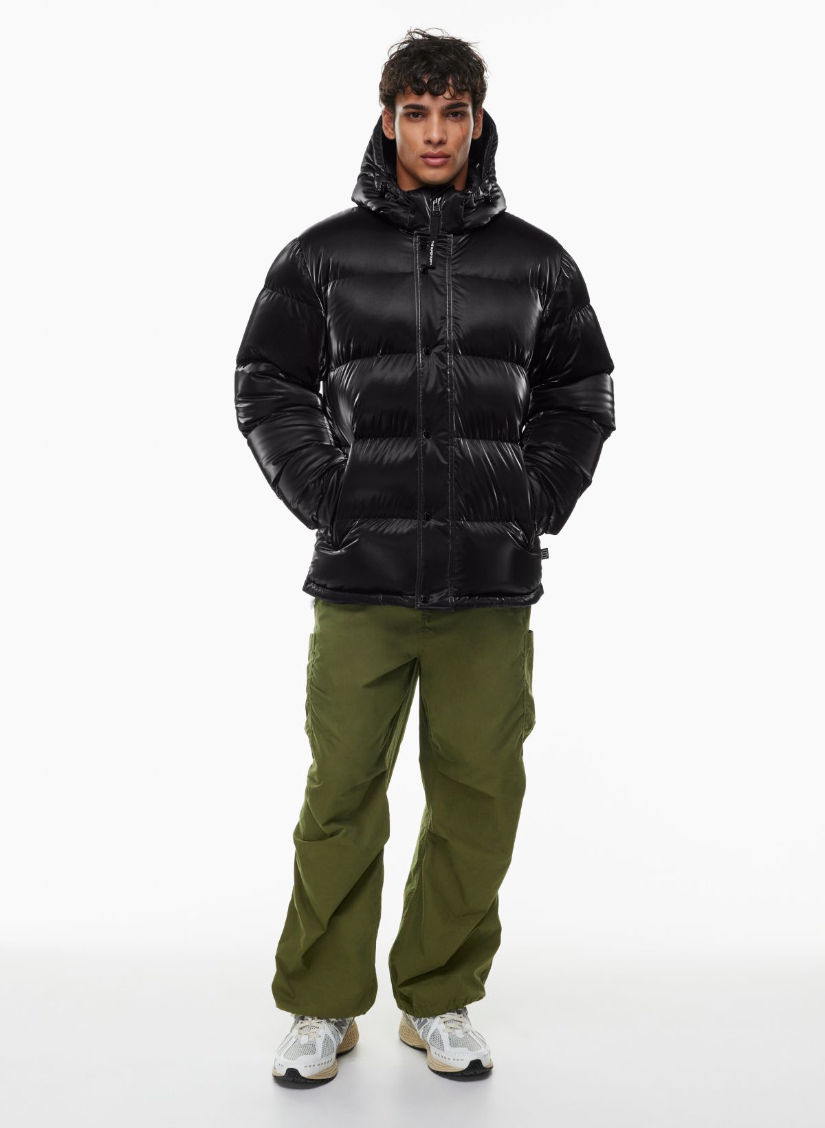 Calvin Klein Liquid Shine Puffer Jacket in Black for Men