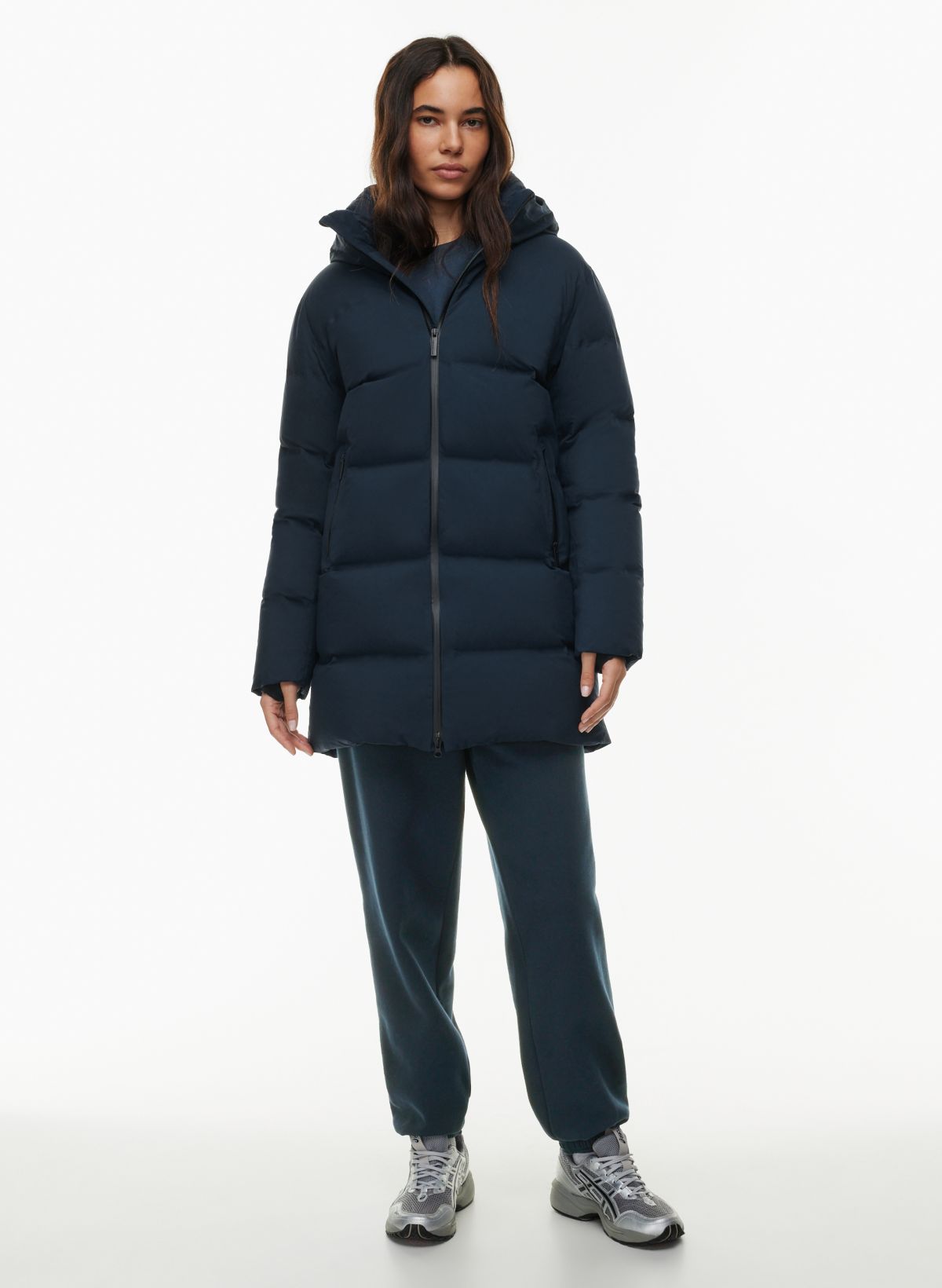 THE SUPER PUFF™ LONG  Super puff, Long black puffer coat, Super puff long