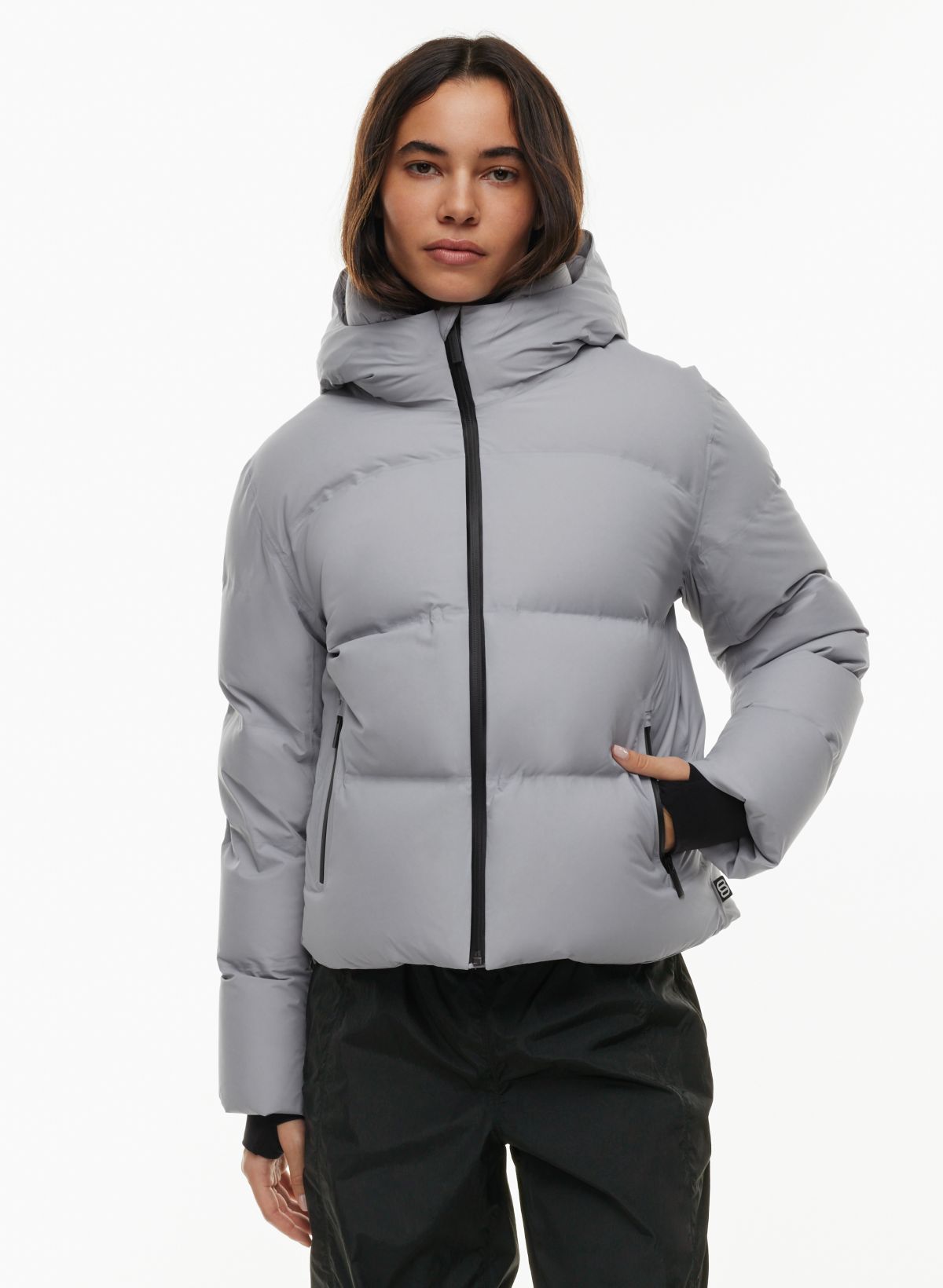 Womens Black OG Cropped Puffer Jacket – MERCIER