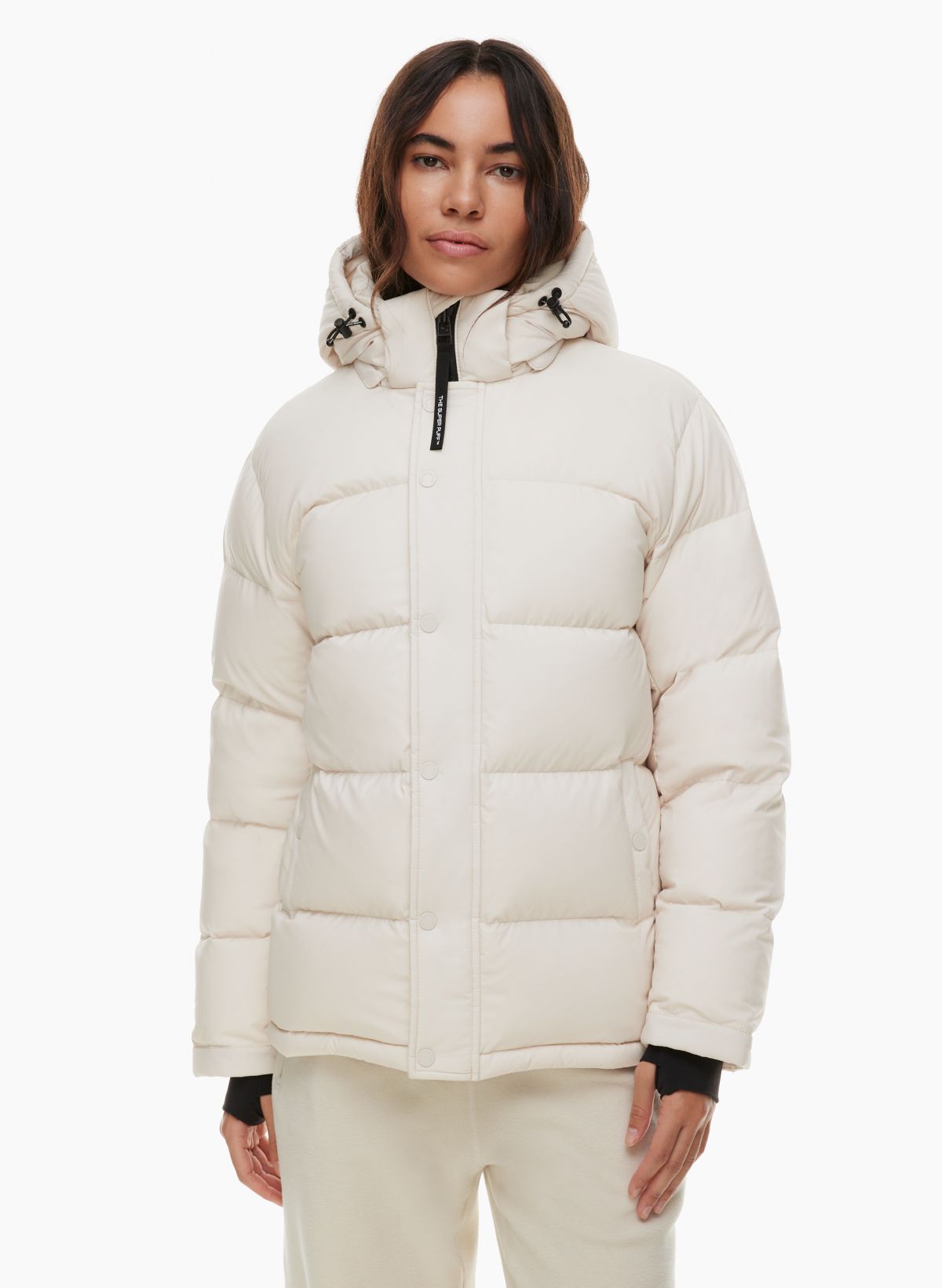 Calvin Klein Quilted Nylon Twill Monogram Logo Puffer Jacket in