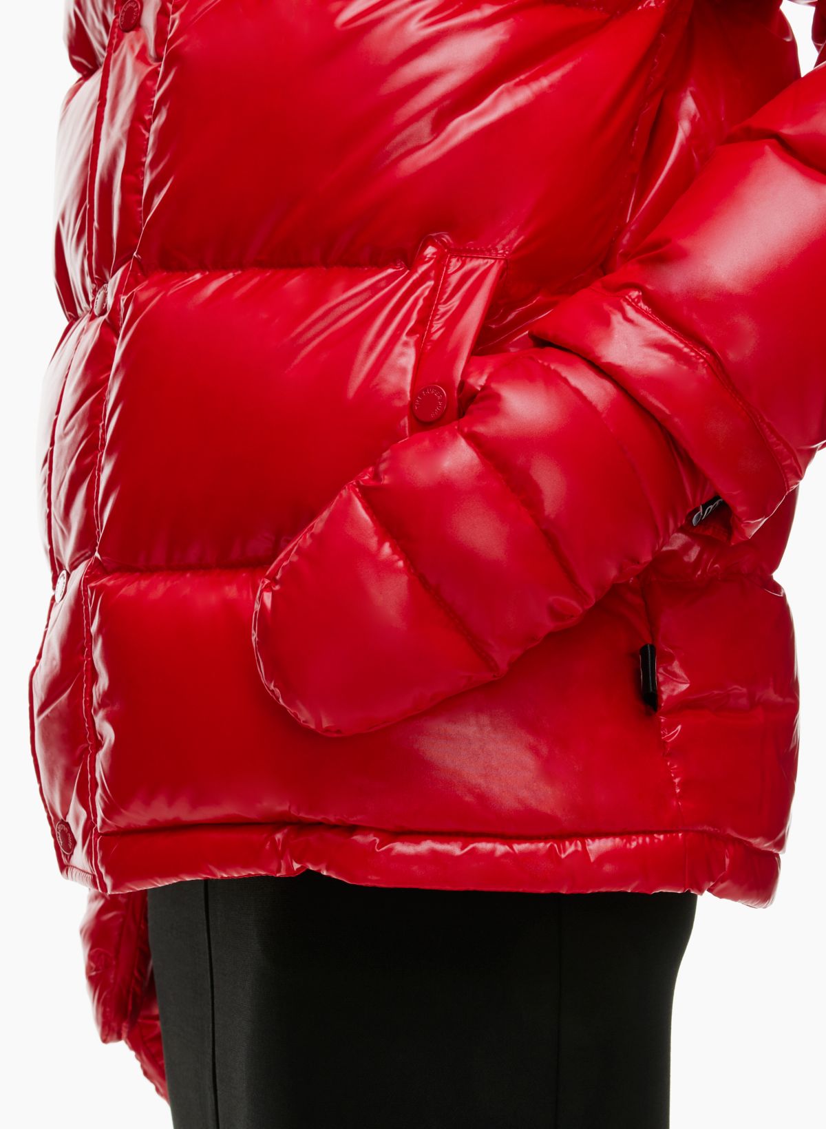 Rising Maya Long Padded Jacket in Red