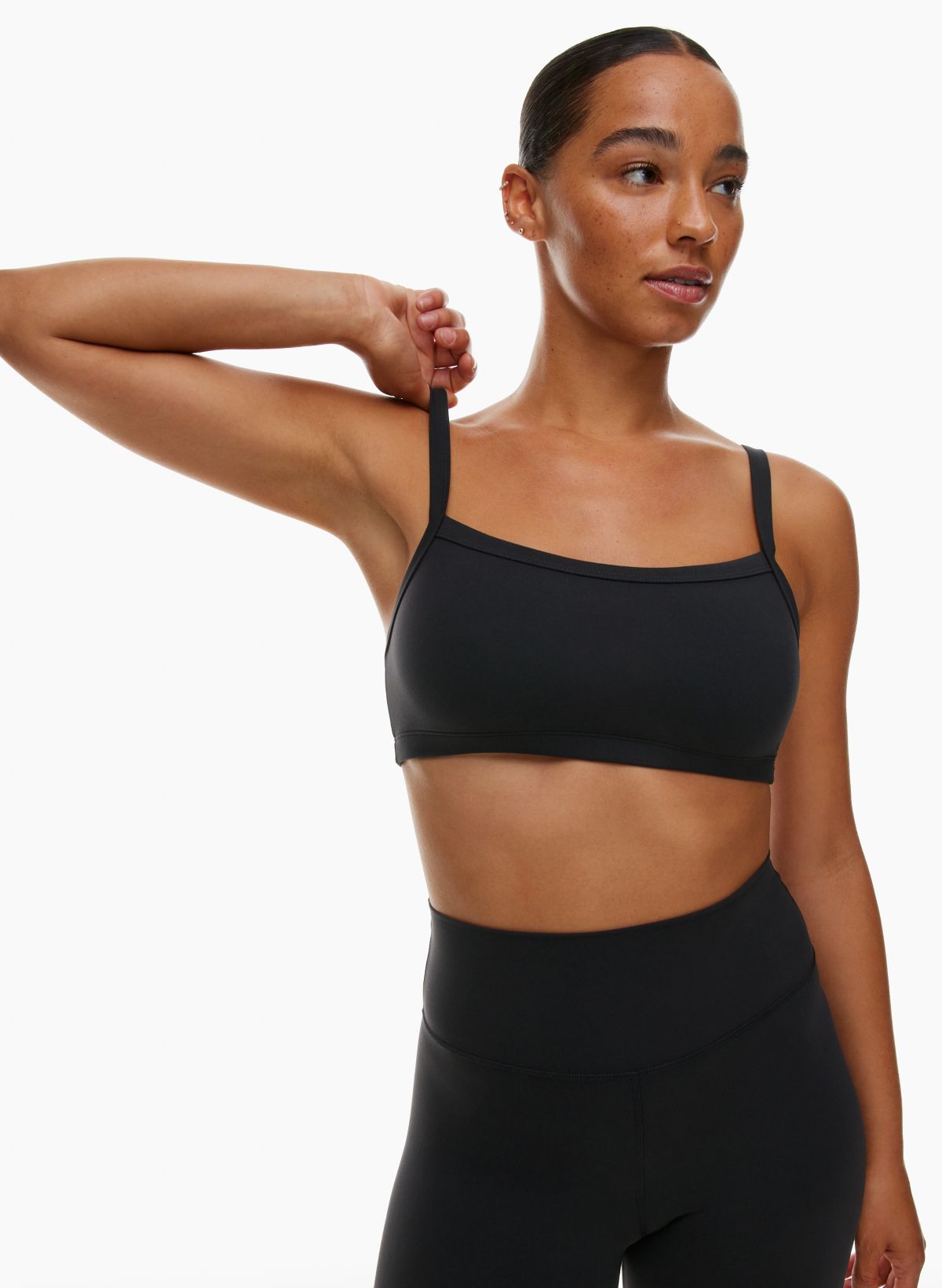 CK Sport Athletic Ribbed Sports Bra + Bike Shorts