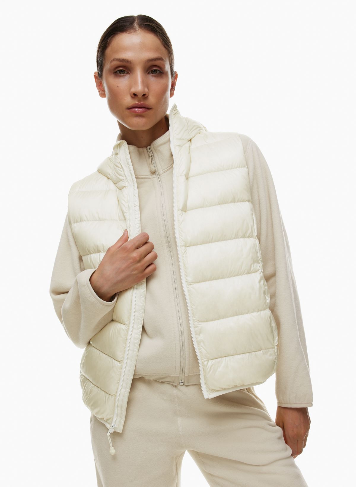 Glossy Sleeveless Puffer Jacket - Women - Ready-to-Wear