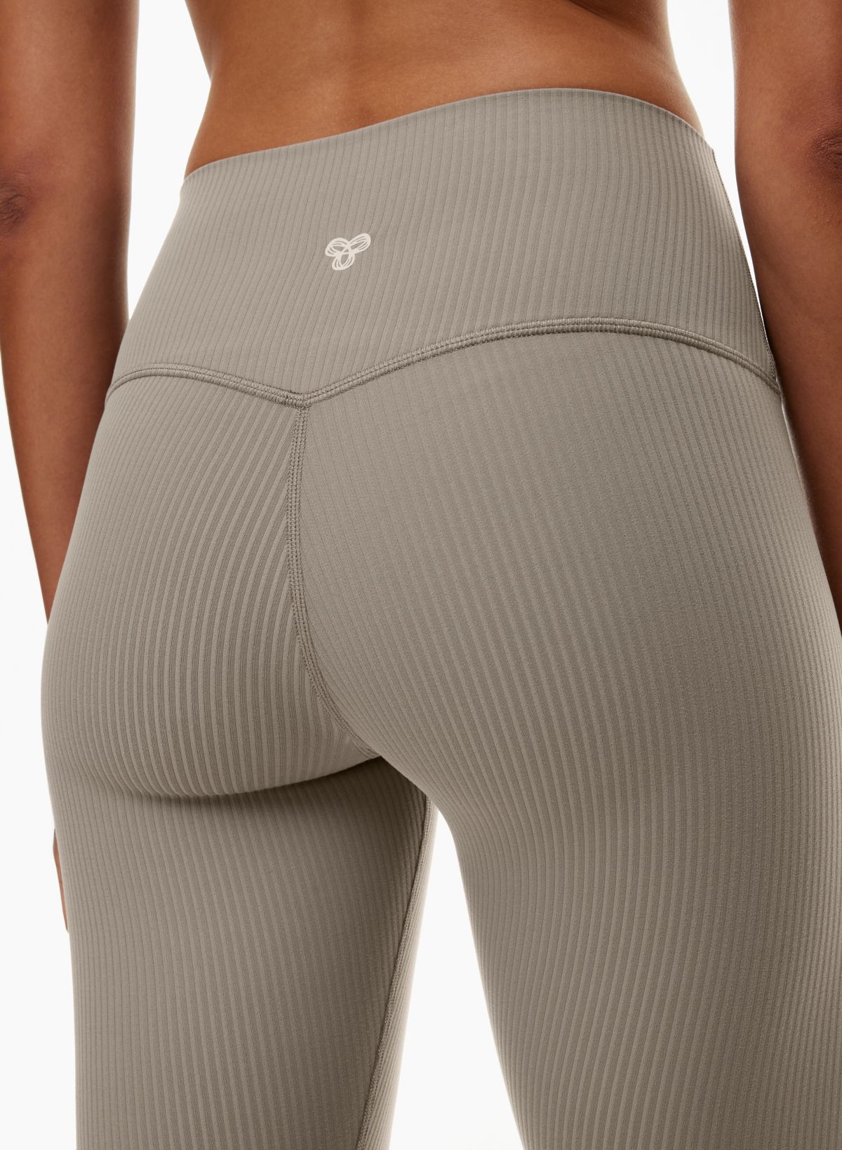 Yoga High-Waisted Performance Rib Leggings in TAUPE