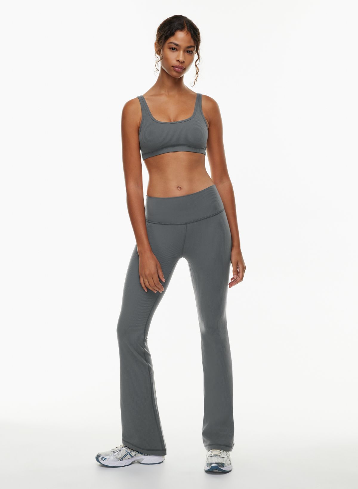 Women's Textured Flare Leggings - JoyLab™ Black XS