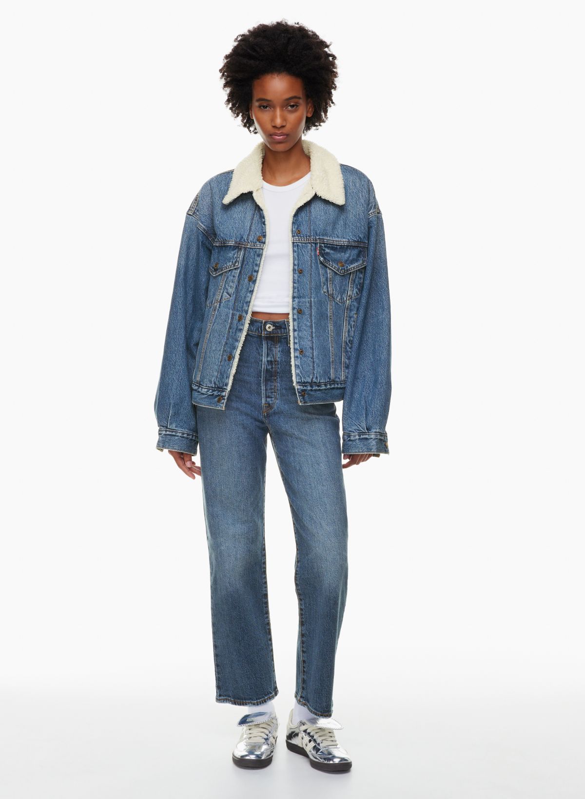 Levi cropped denim store jacket