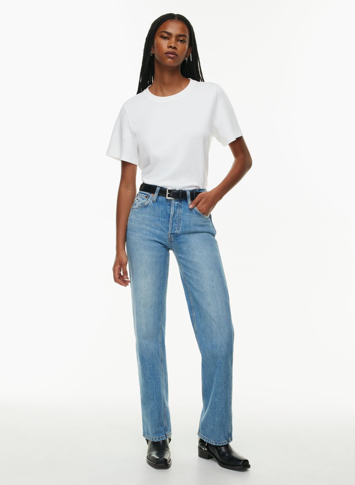 RE/DONE 90's High Rise Ankle Crop, Size 29