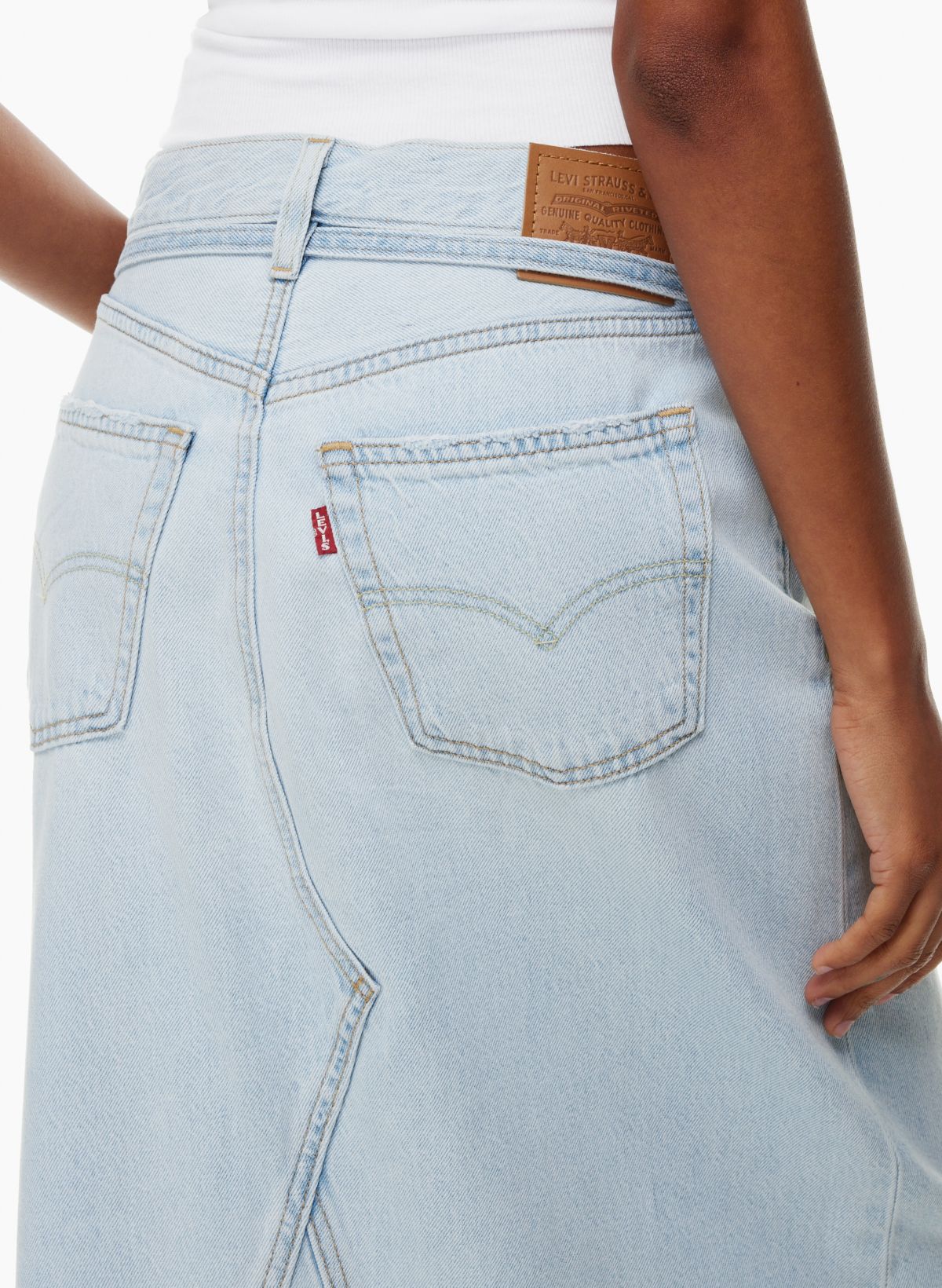 Knee length 2025 denim skirt levis