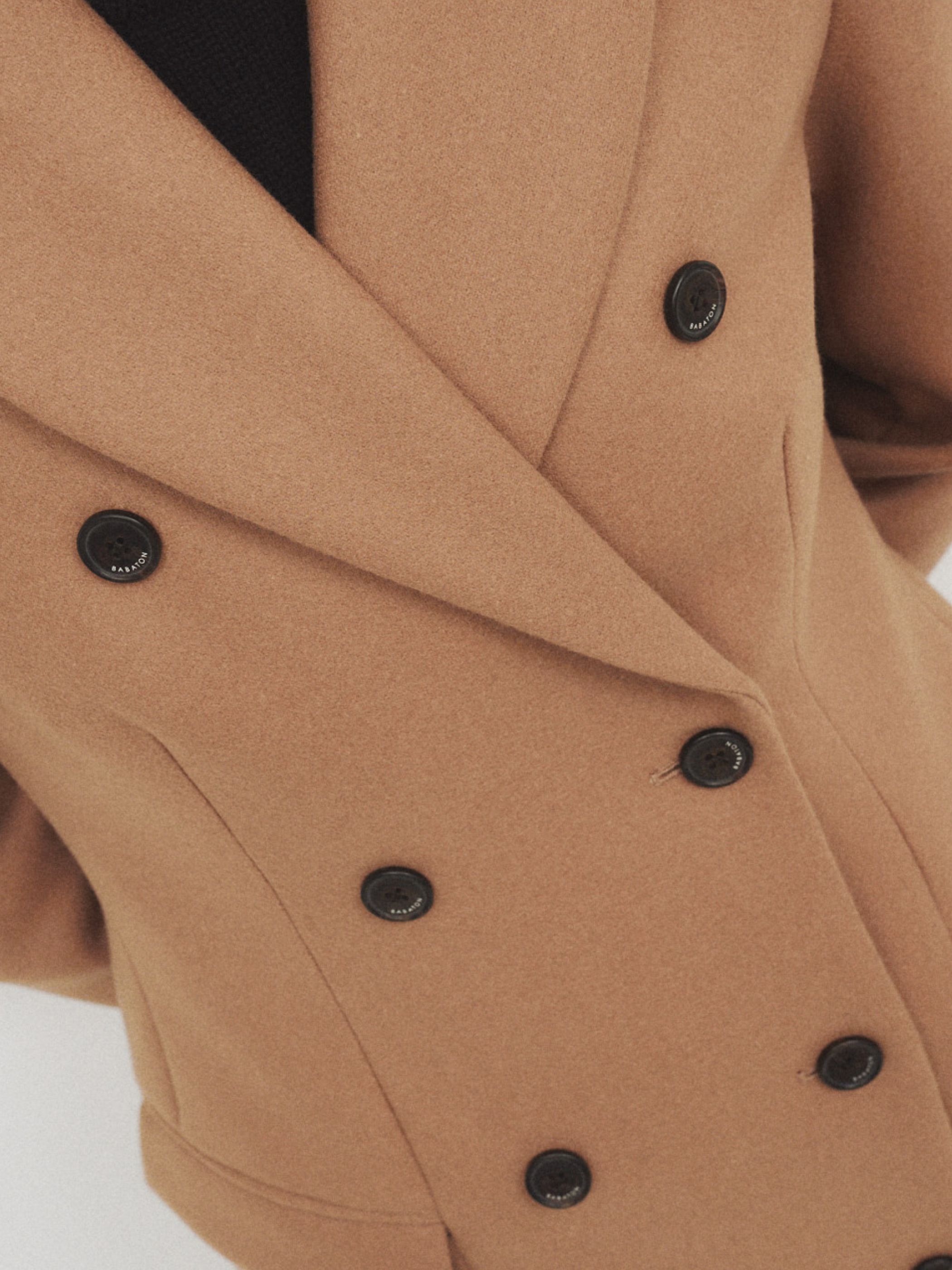 Aritzia camel best sale wool coat