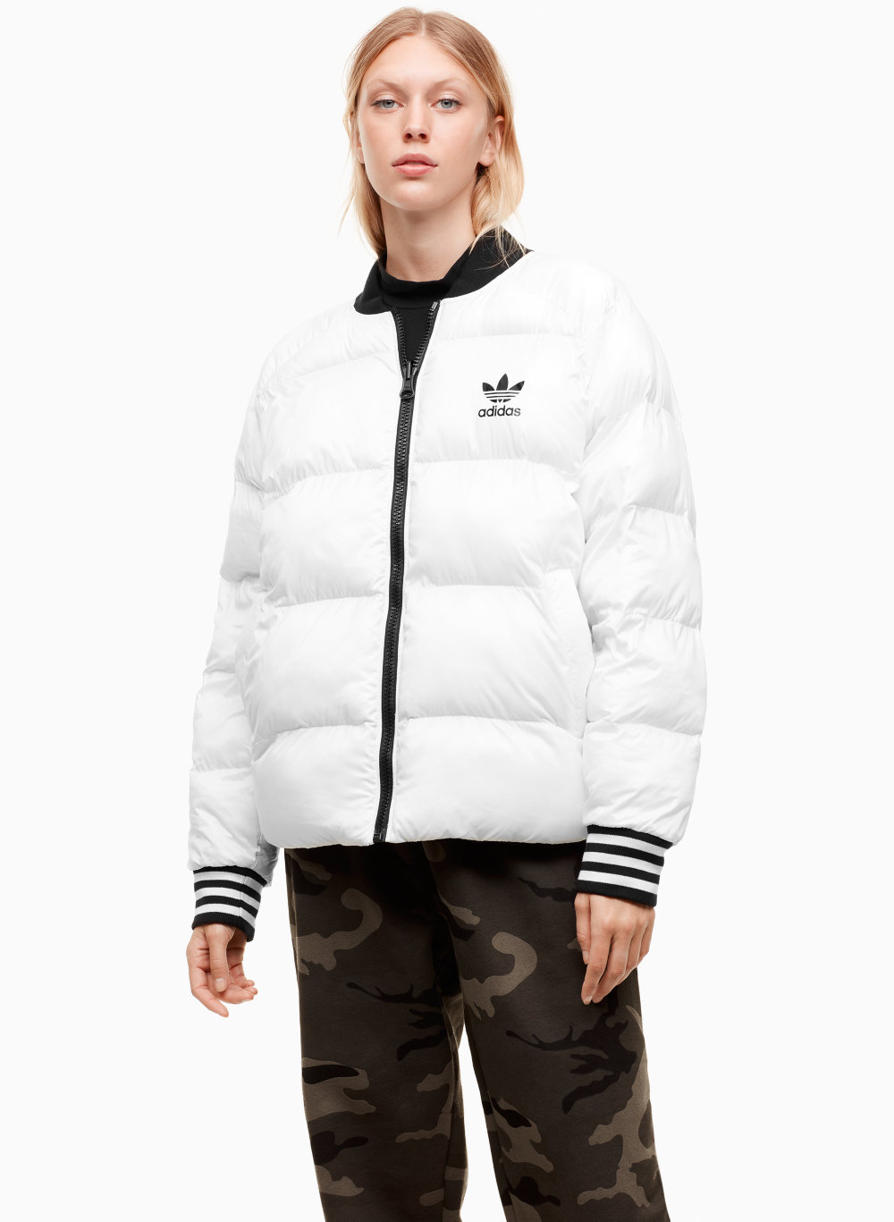 adidas white puffer jacket