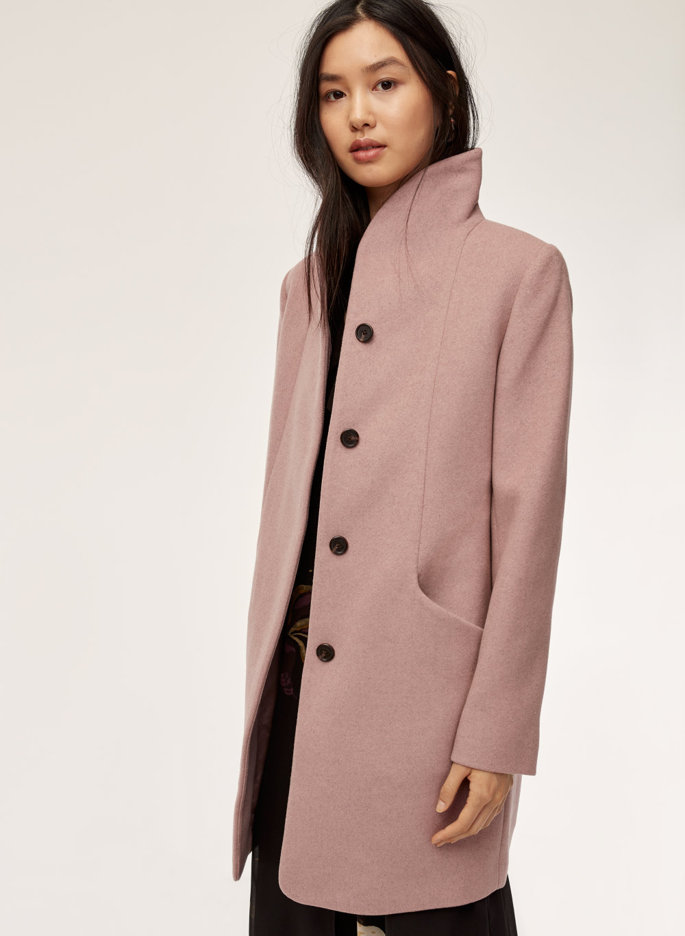 aritzia pink coat