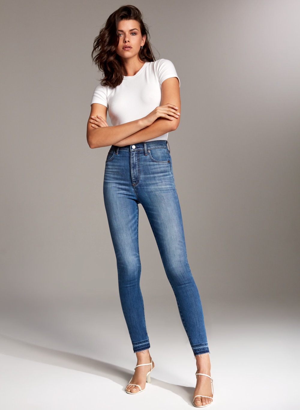 Lola Jeans Womens High Rise Straight Crop Jeans