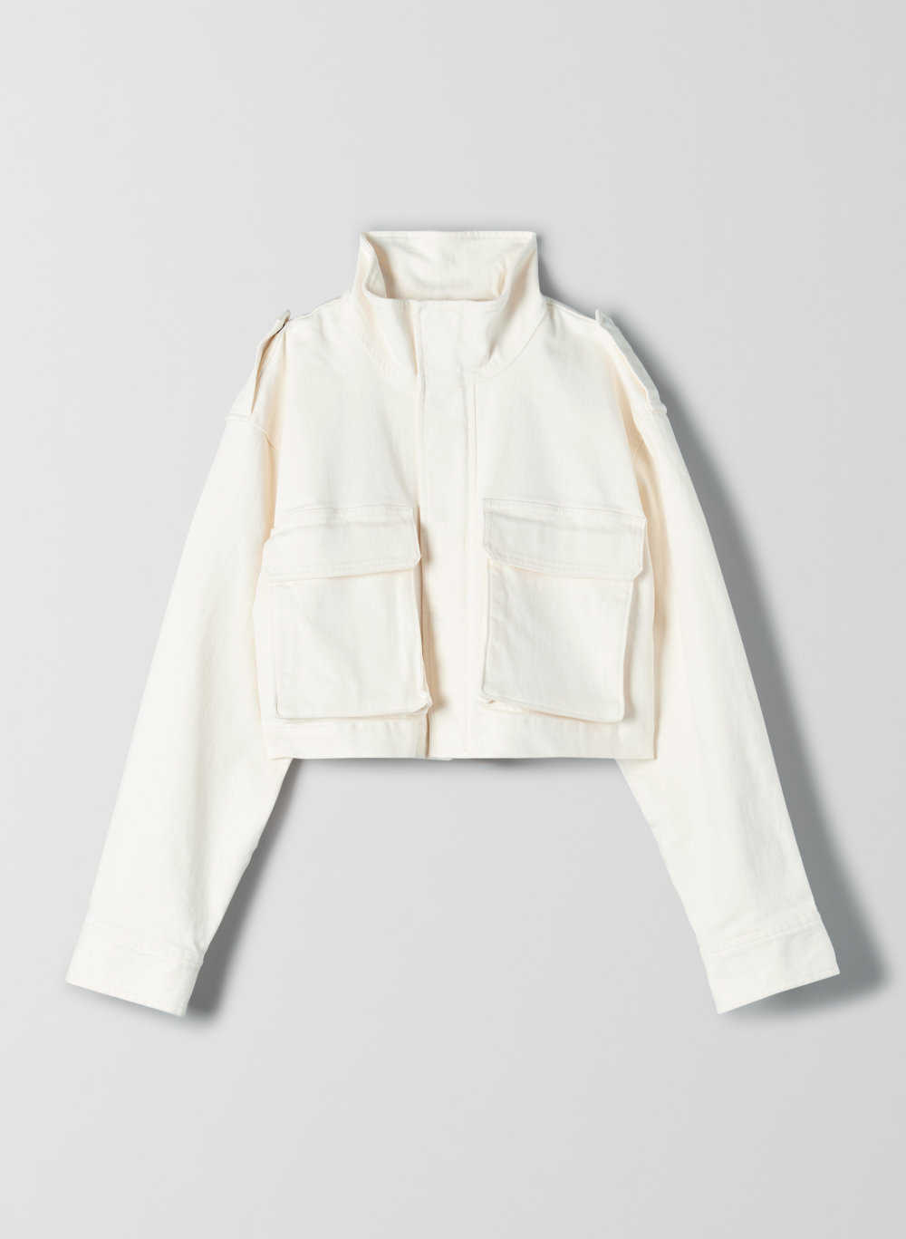 white workwear jacket