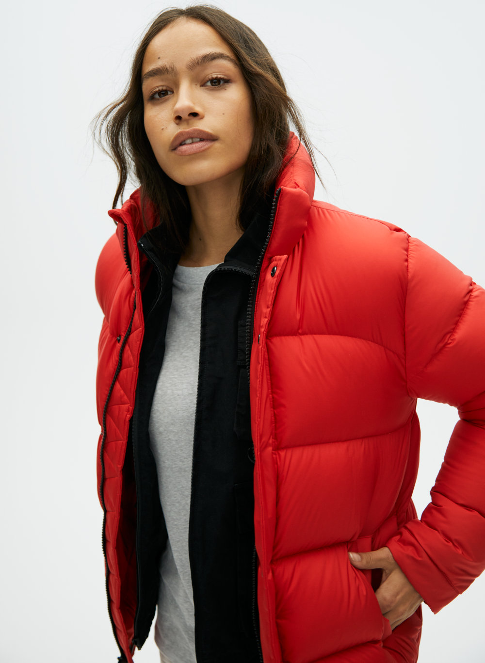 aritzia red puffer