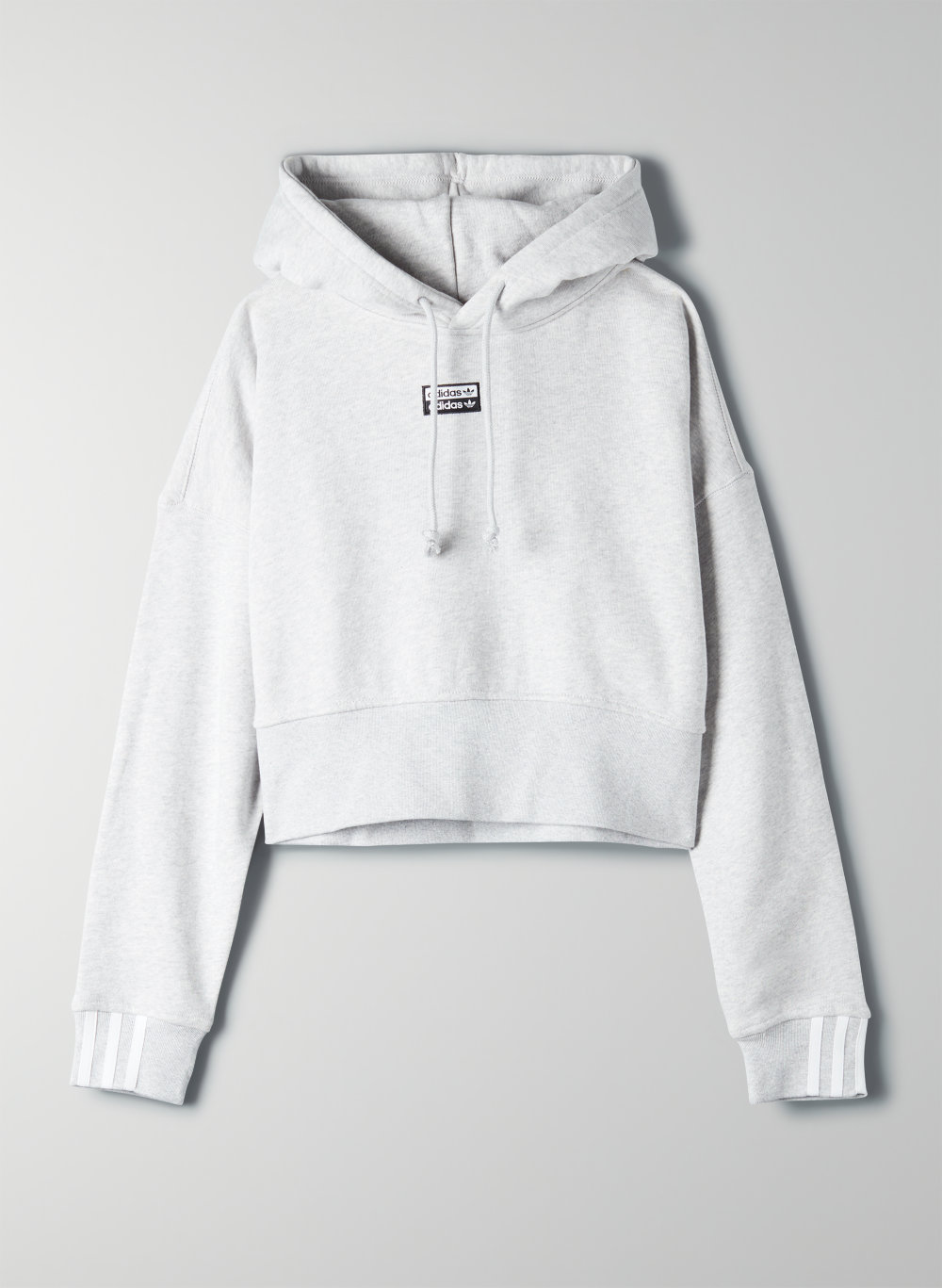 white adidas crop hoodie