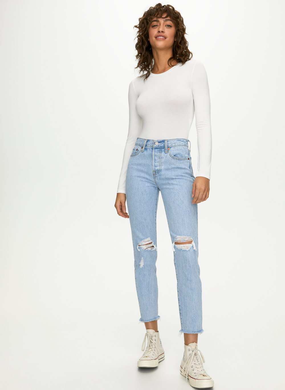 levi's wedgie icon fit high waist crop jeans