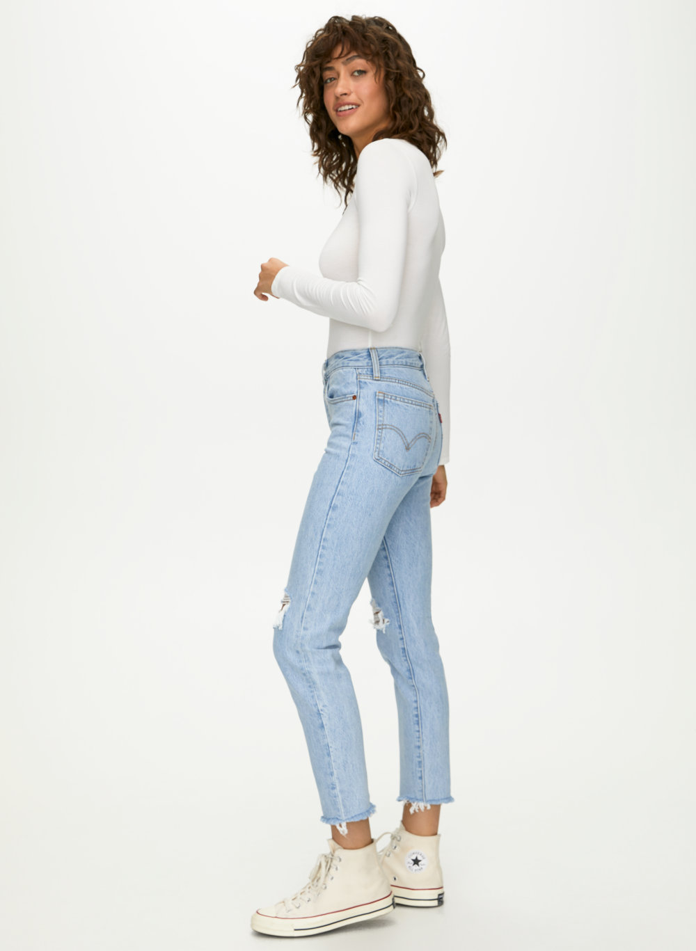 Levi's Wedgie Icon Distressed Jeans Poland, SAVE 37% 