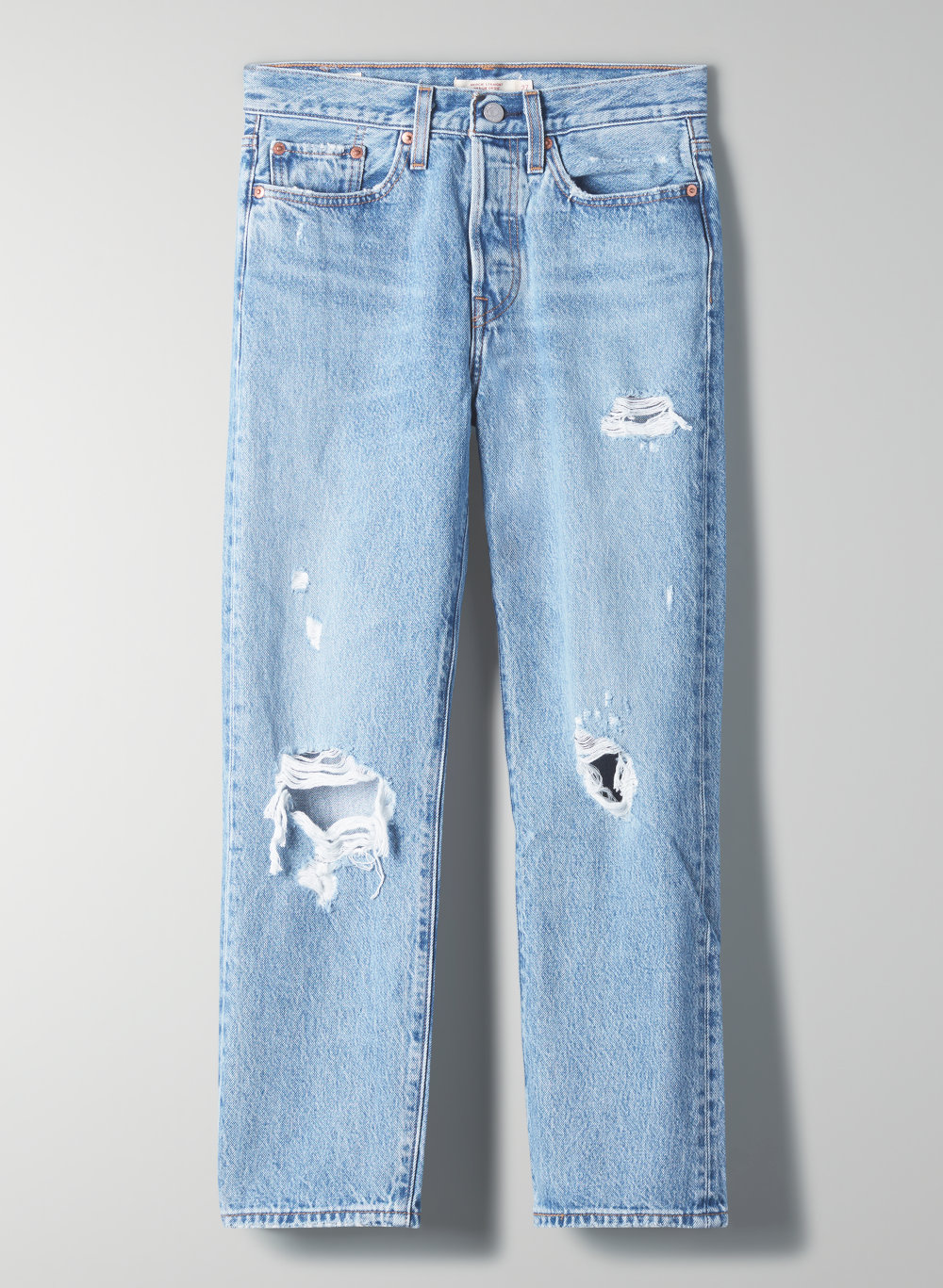 levi's wedgie ripped straight leg jeans